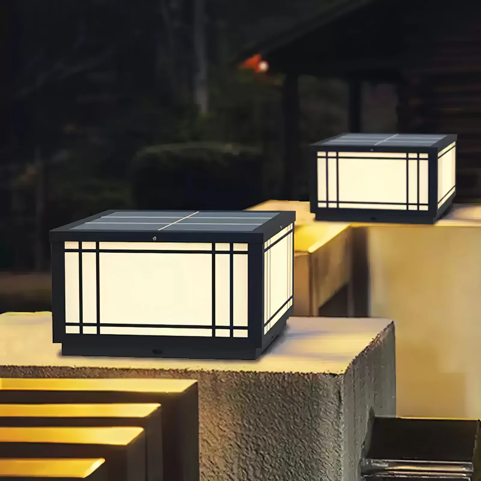 Harrison Solar Cube Outdoor Lamp - Image 2
