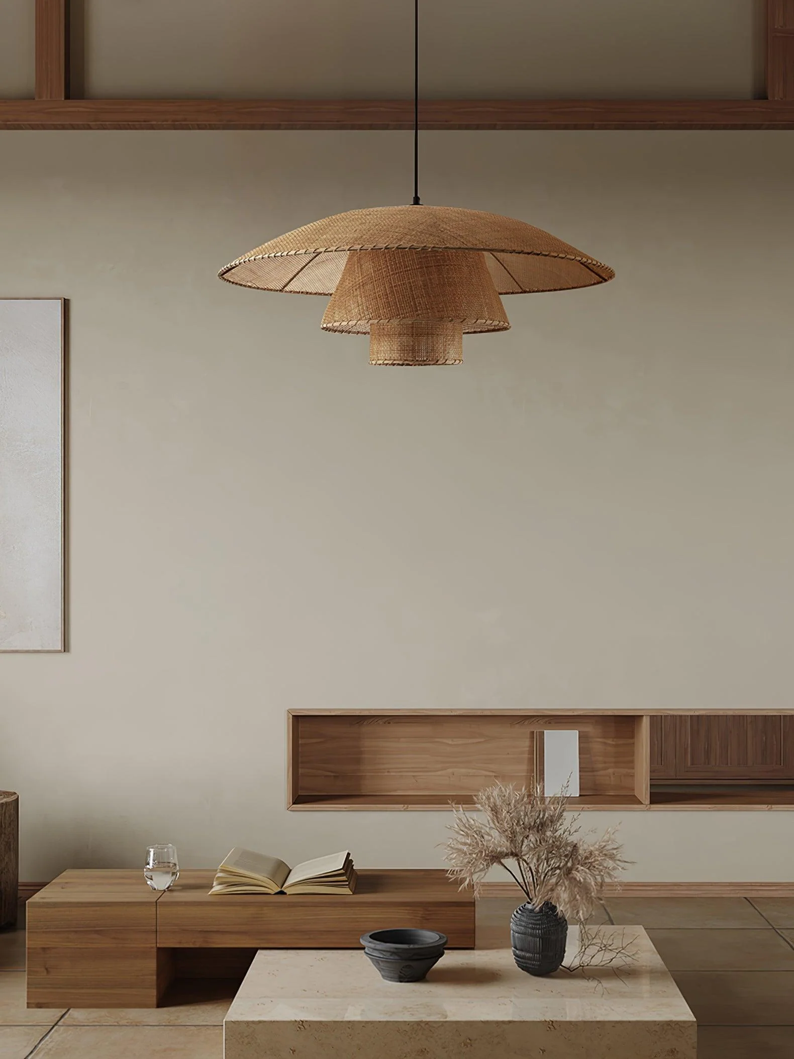 Hat Weave Rattan Pendant Lamp - Image 23