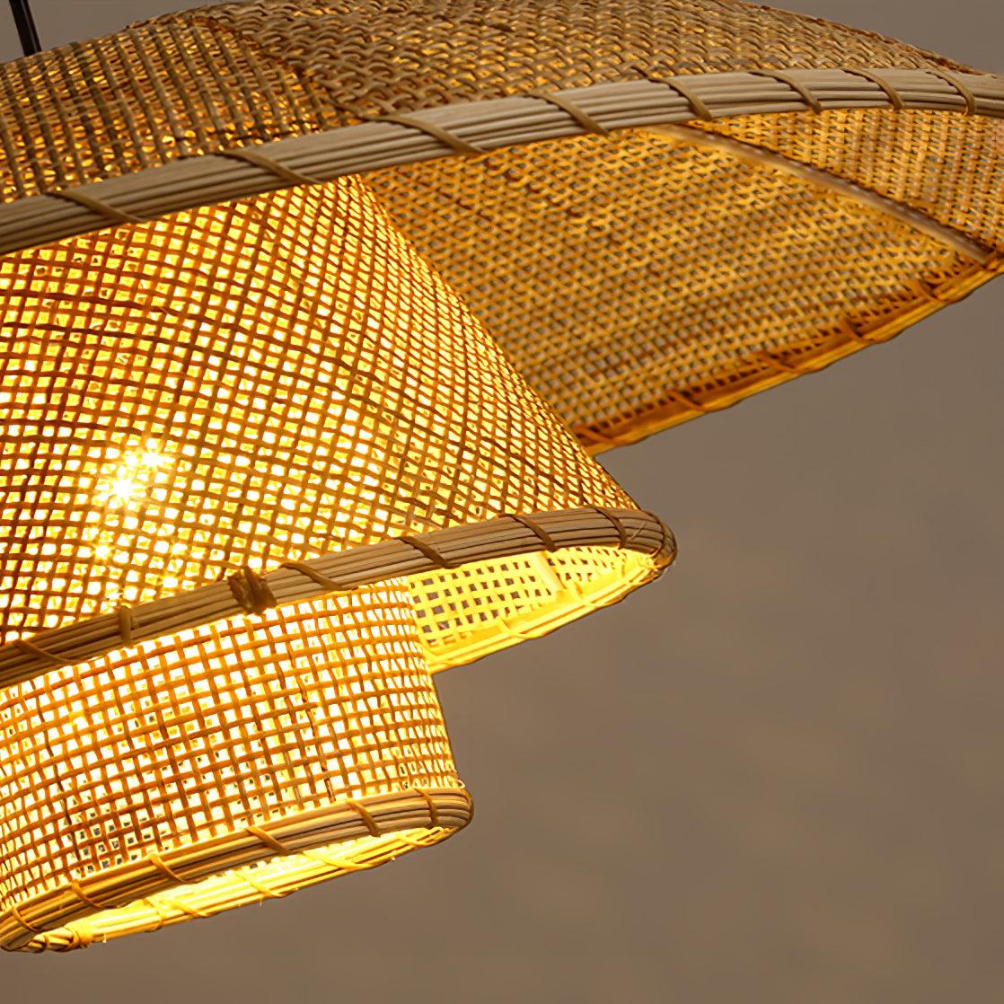 Hat Weave Rattan Pendant Lamp - Image 25