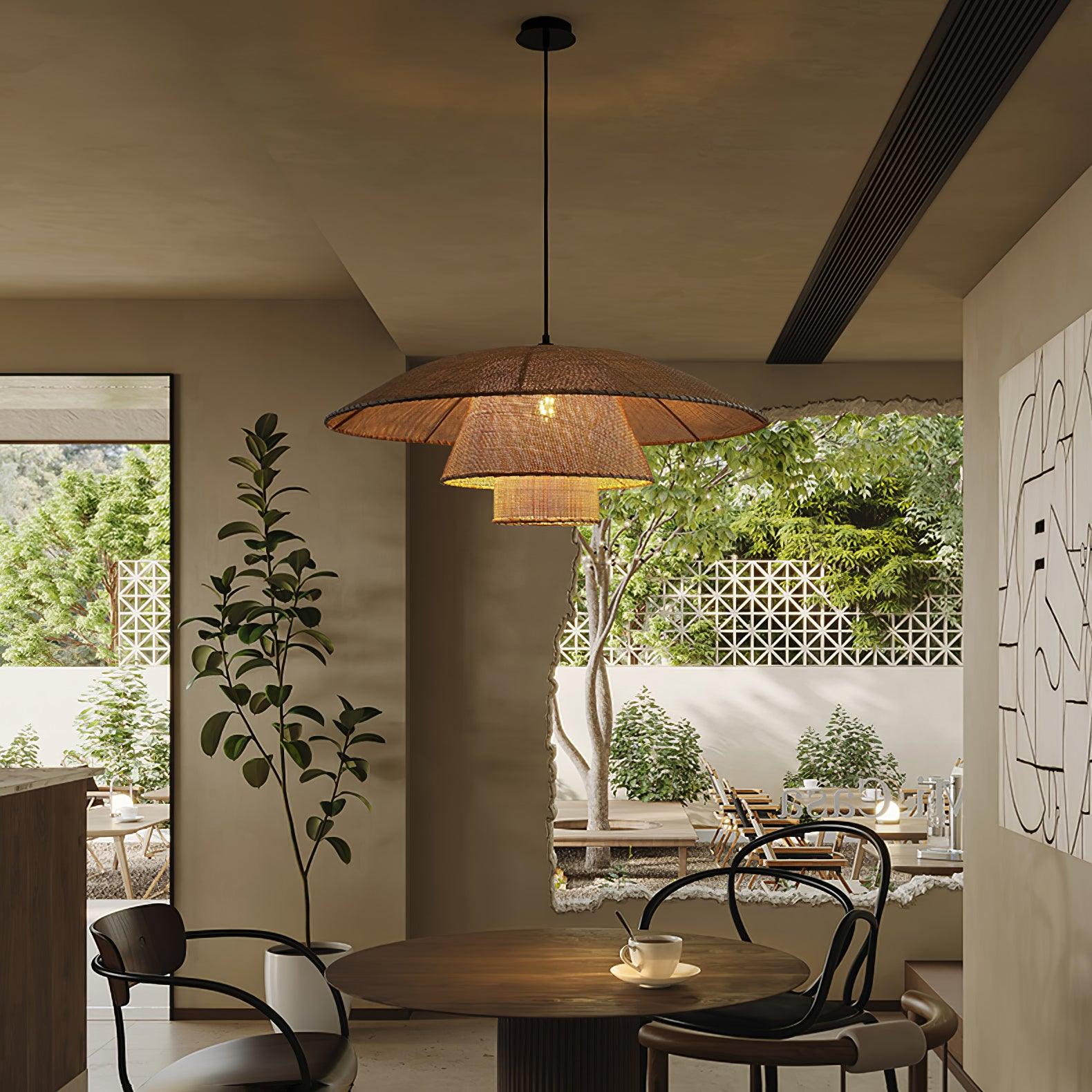 Hat Weave Rattan Pendant Lamp - Image 5