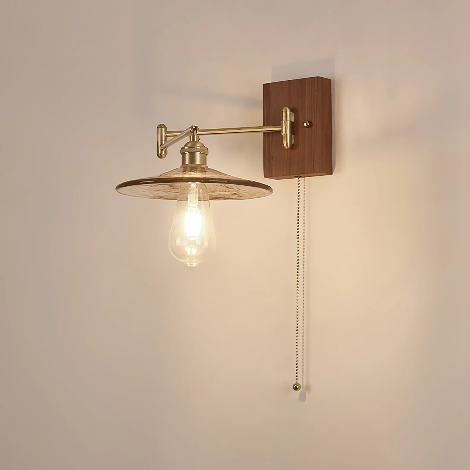 Heritage Walnut Wall Lamp - Image 14