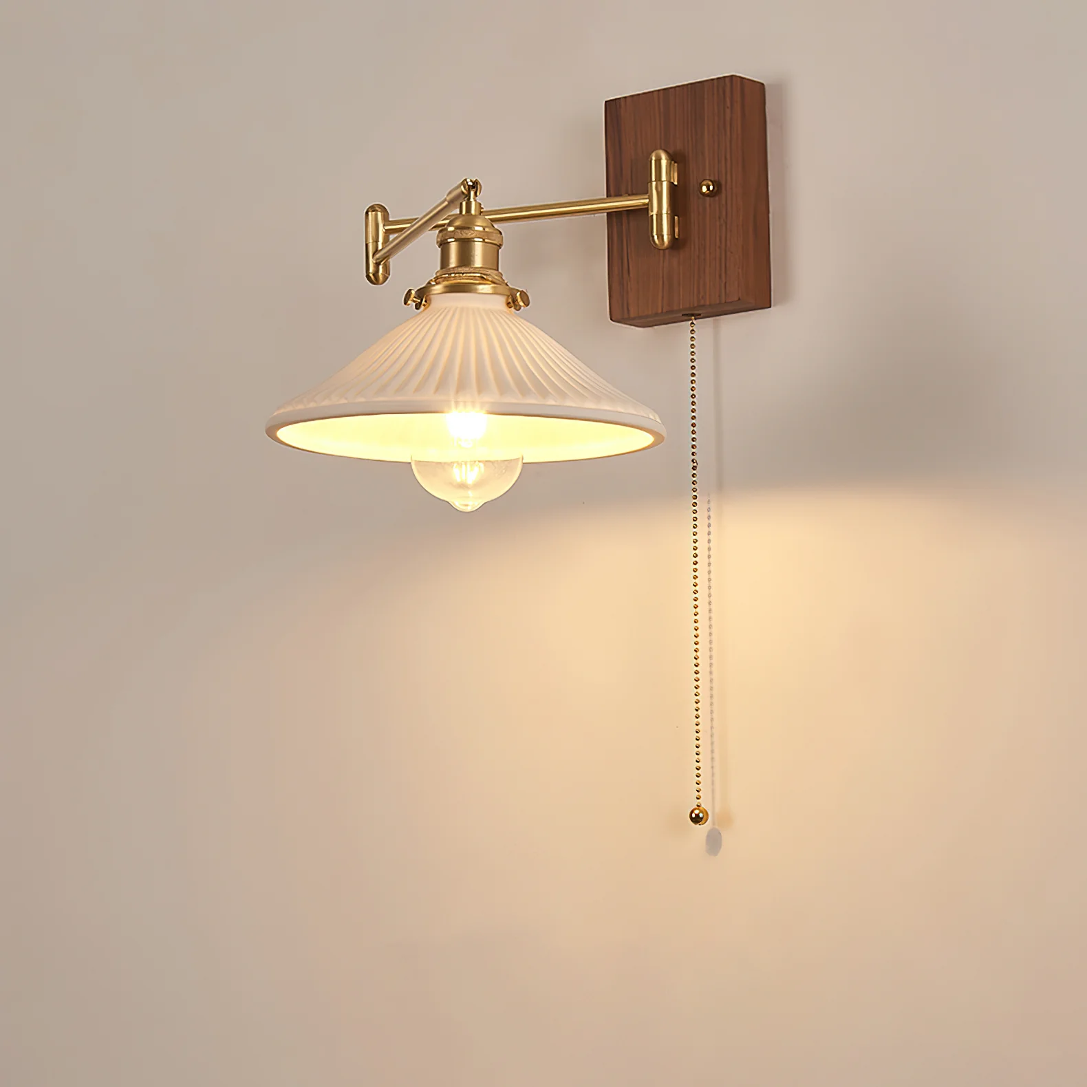 Heritage Walnut Wall Lamp - Image 17