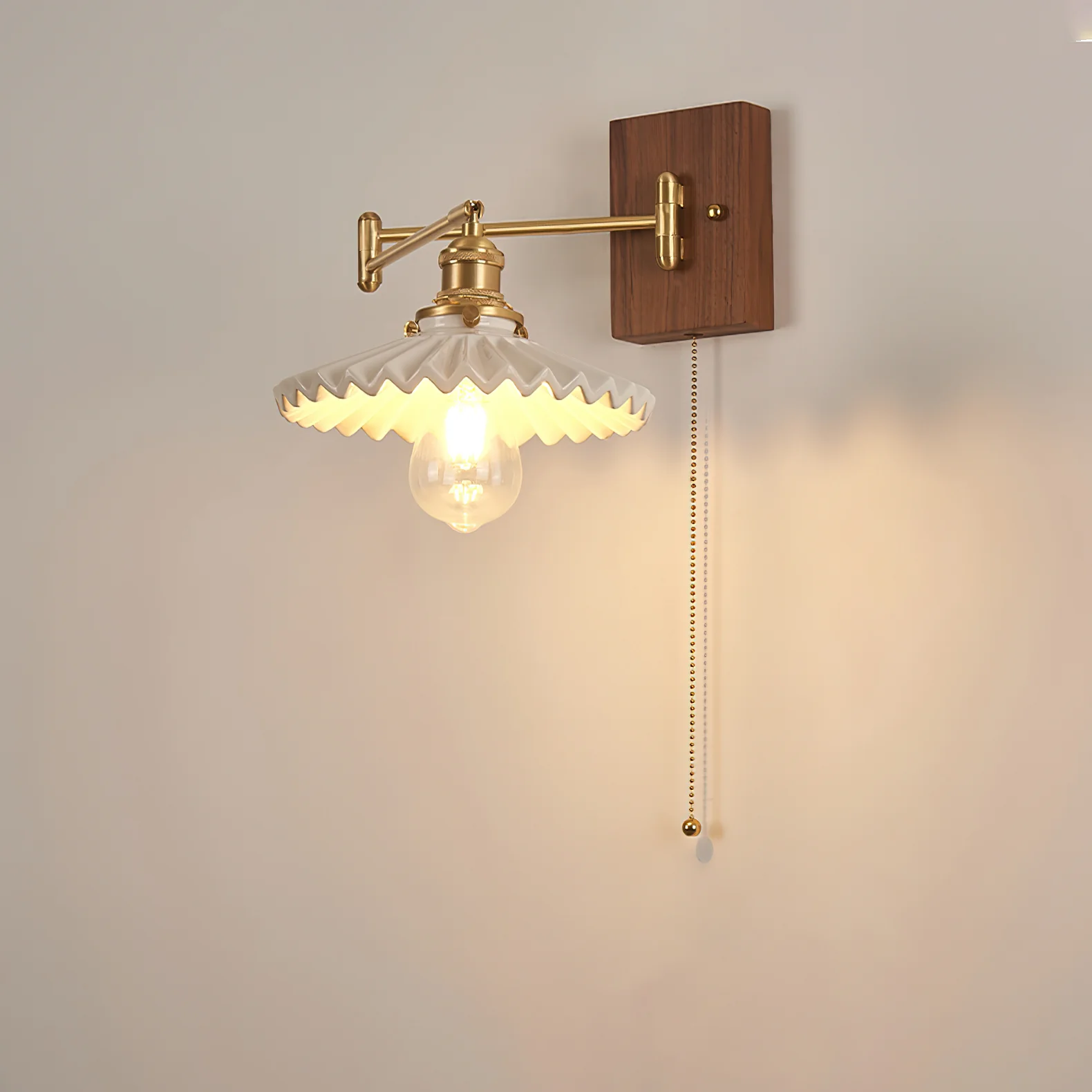 Heritage Walnut Wall Lamp - Image 18