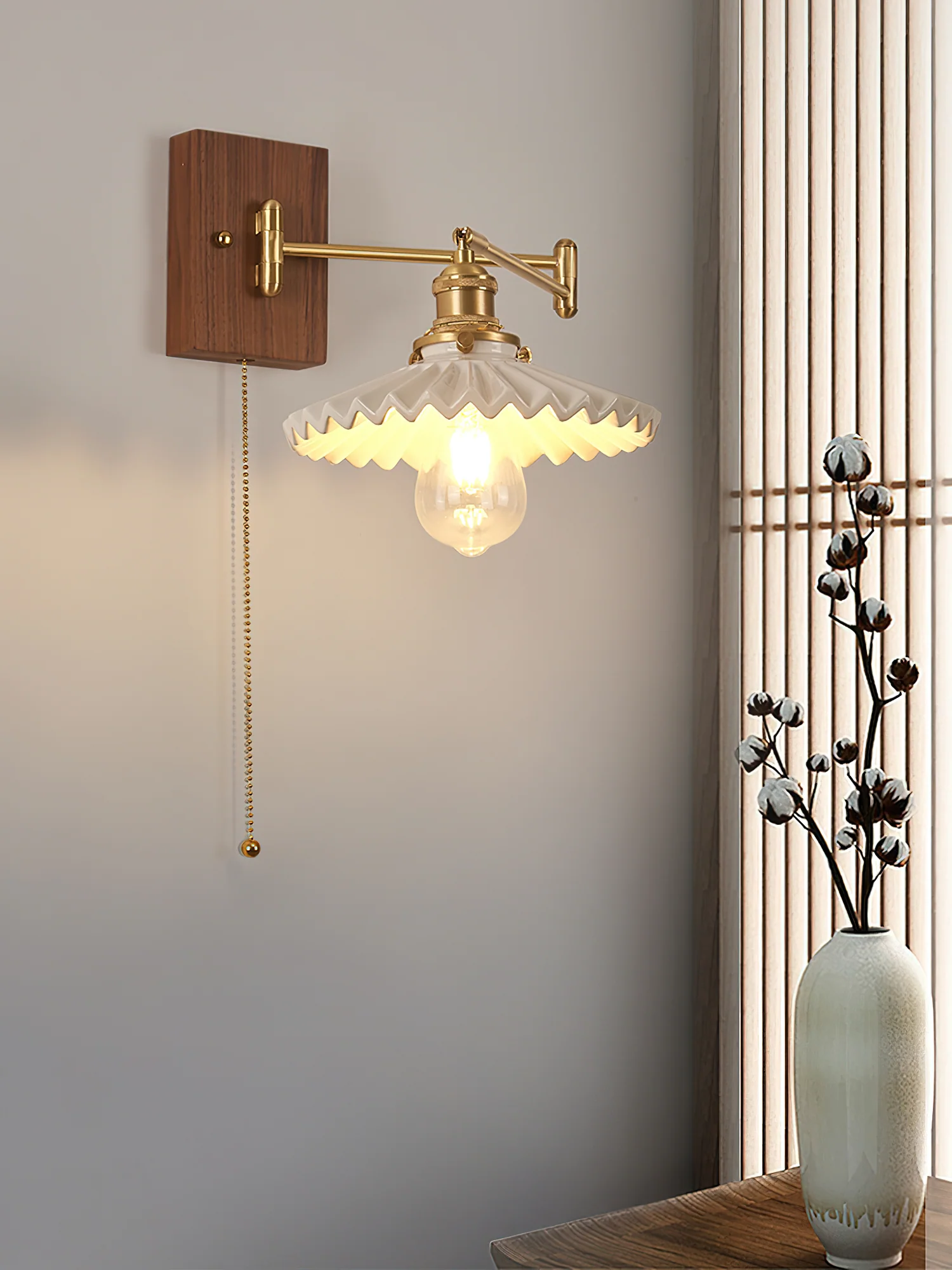 Heritage Walnut Wall Lamp - Image 21