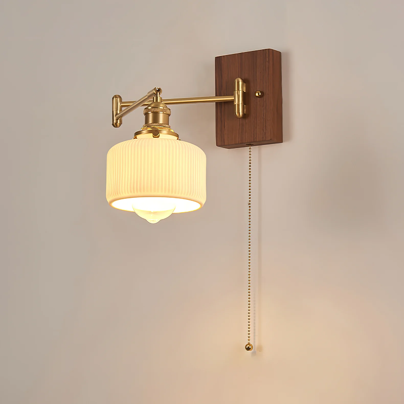 Heritage Walnut Wall Lamp - Image 26