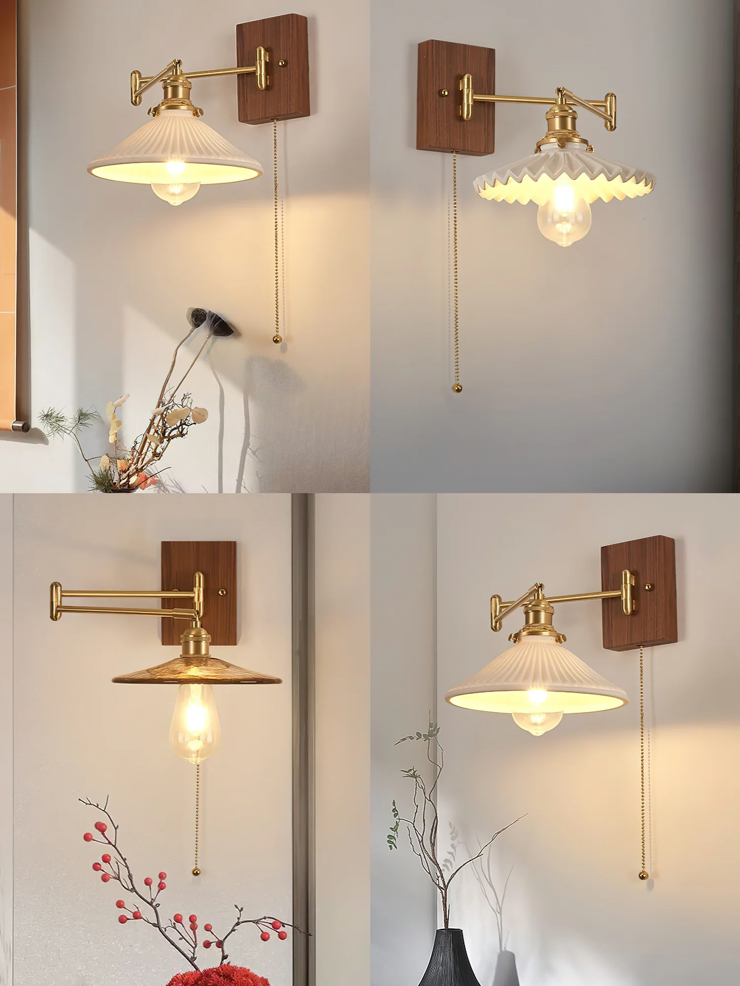 Heritage Walnut Wall Lamp - Image 28