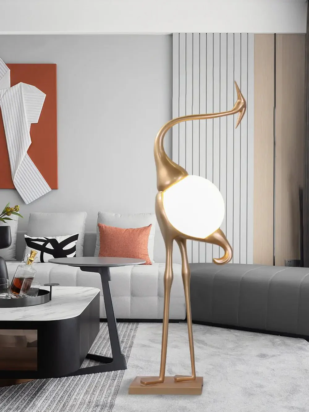Heron Sculpture Floor Lamp - Image 24