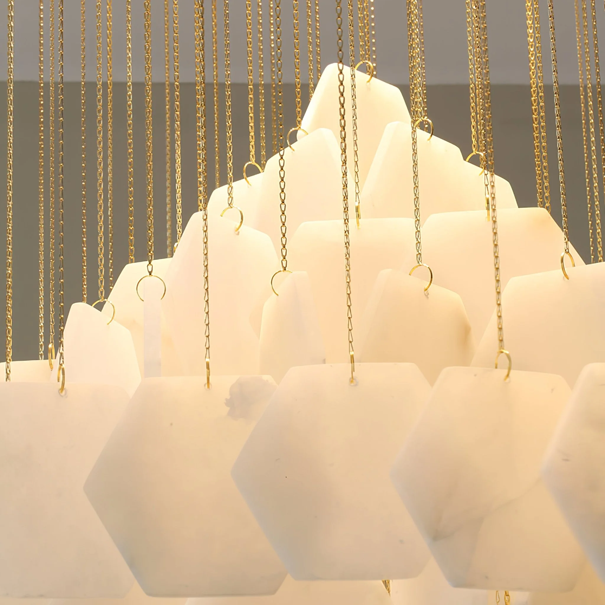 Hexa Alabaster Cascade Chandelier - Image 22