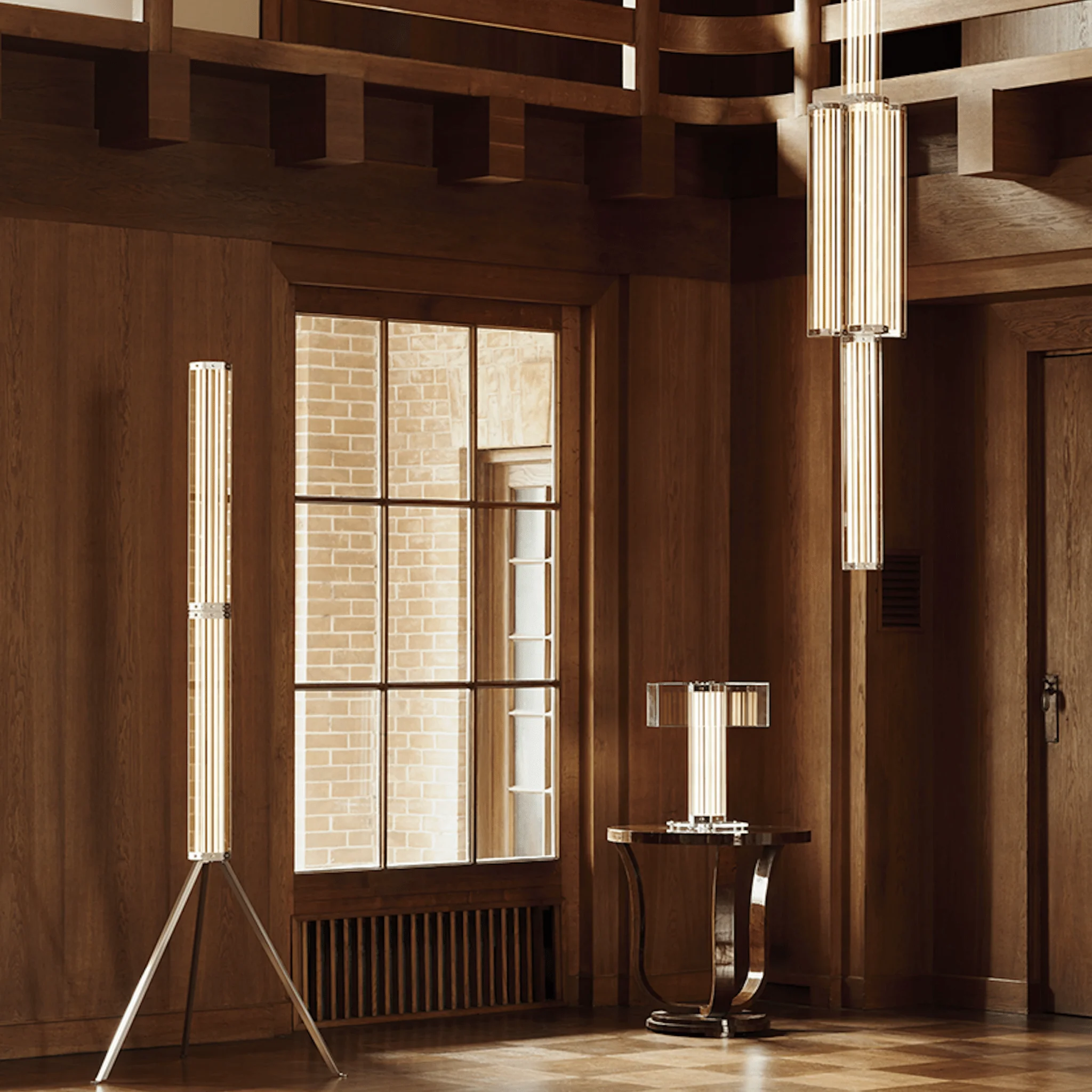 Hexagonal Glass Floor Lamp - Image 8