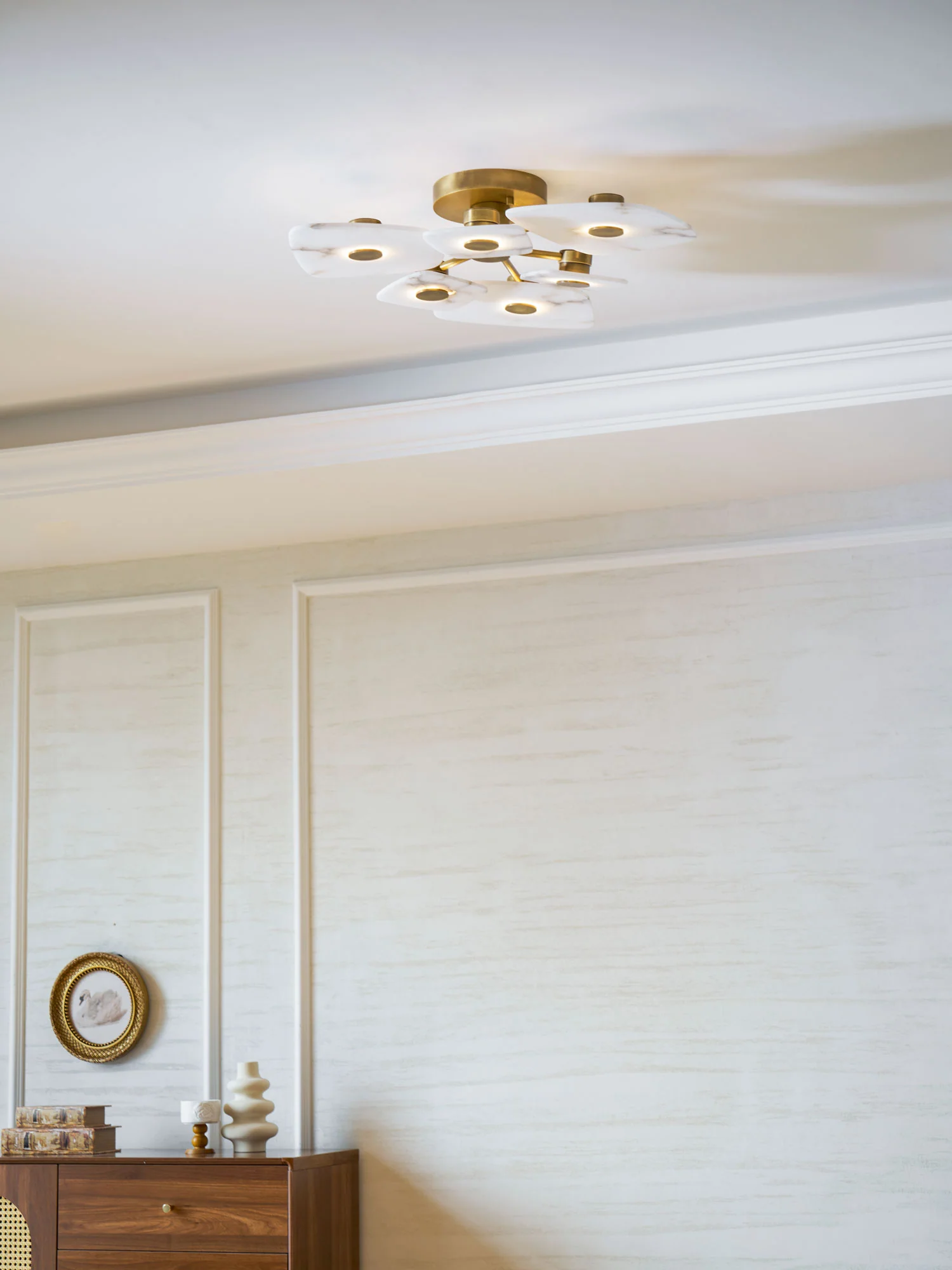 Holmdel Alabaster Ceiling Lamp - Image 30
