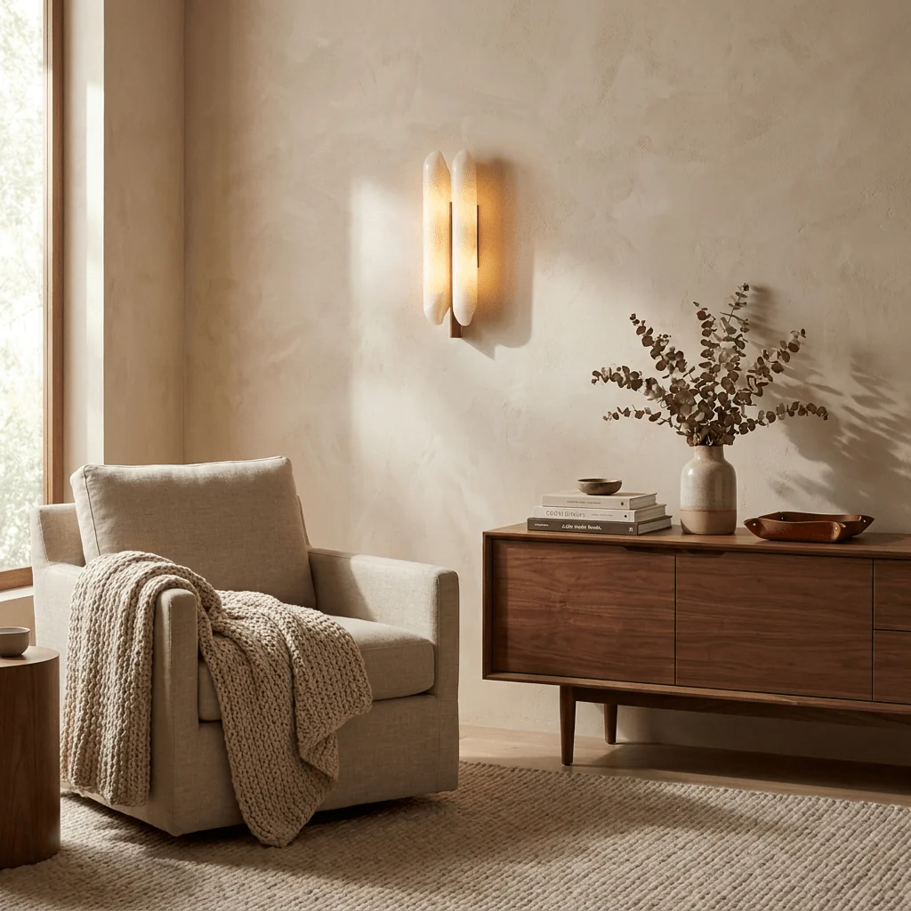 Husk Alabaster Wall Sconce - Image 5