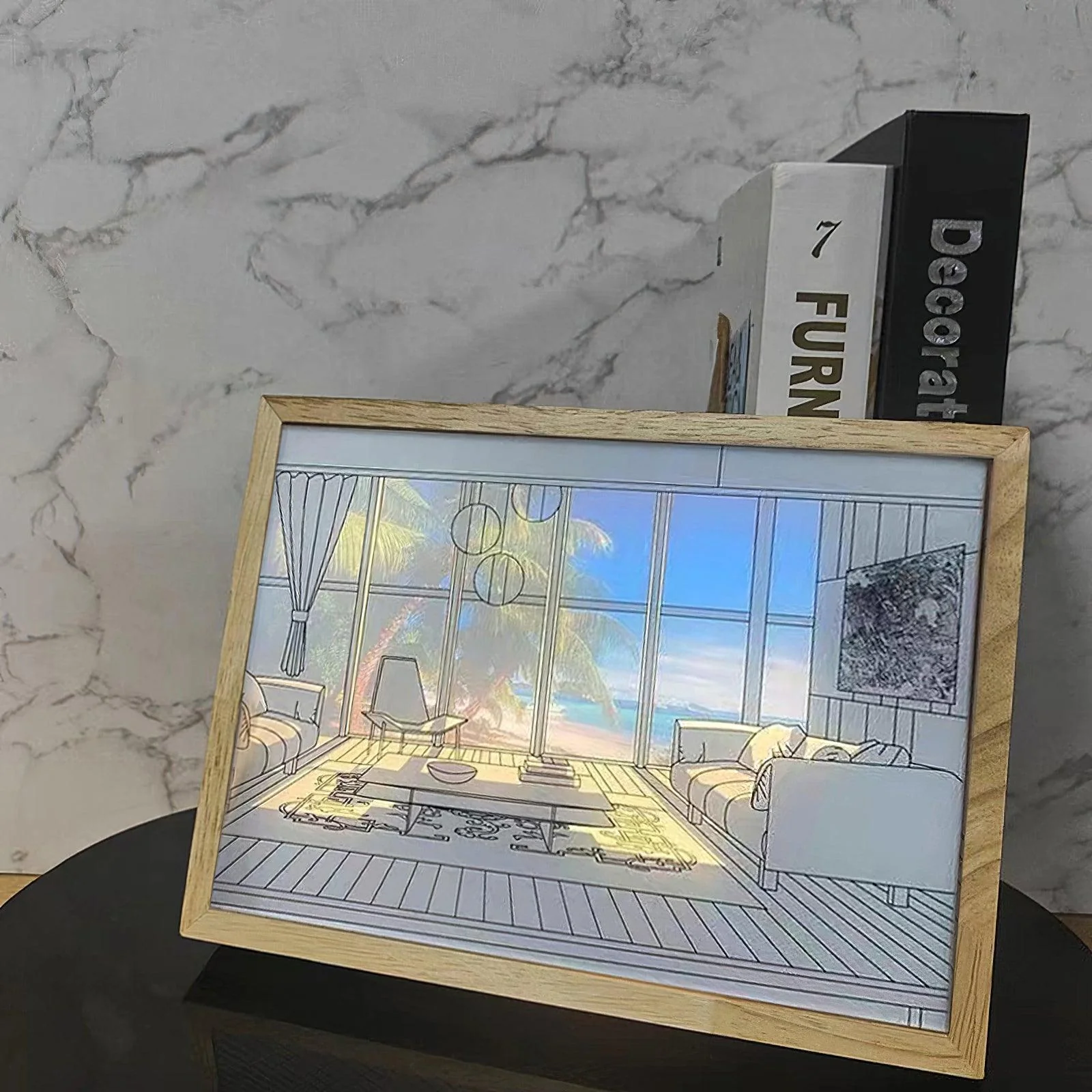 Illuminated Bedside Art Lamp - Image 3