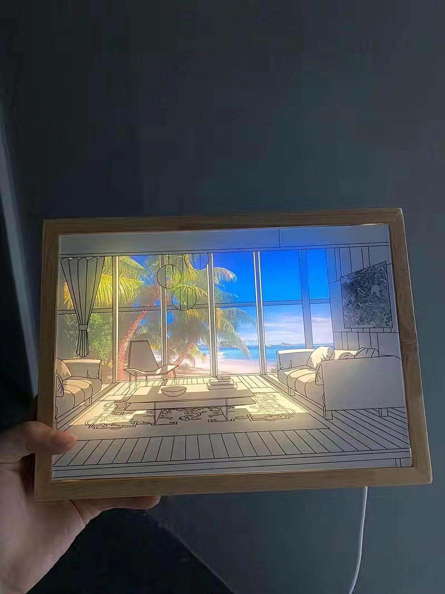 Illuminated Bedside Art Lamp - Image 9