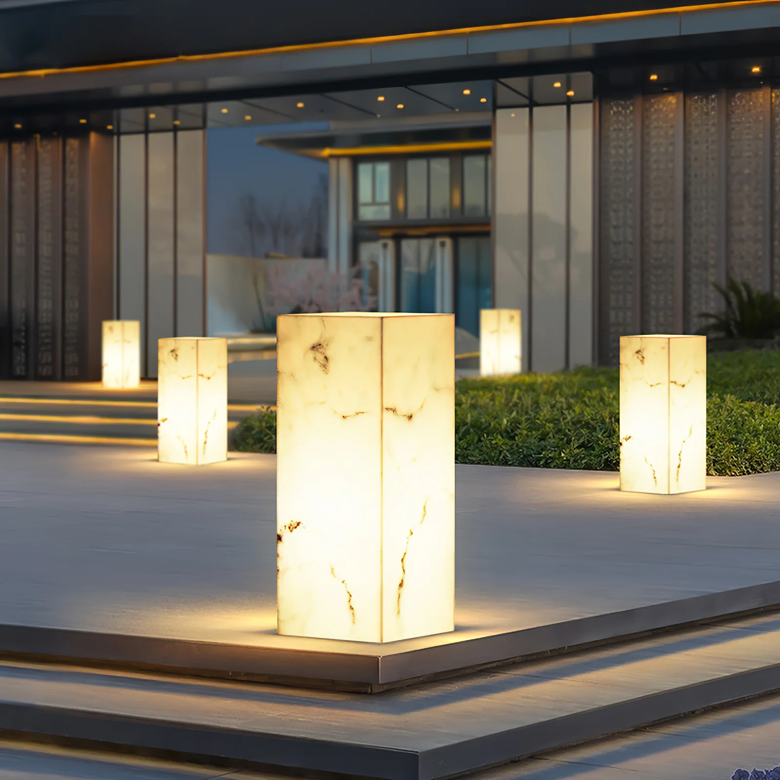 Imitation Marble Cube Outdoor Light - Image 15