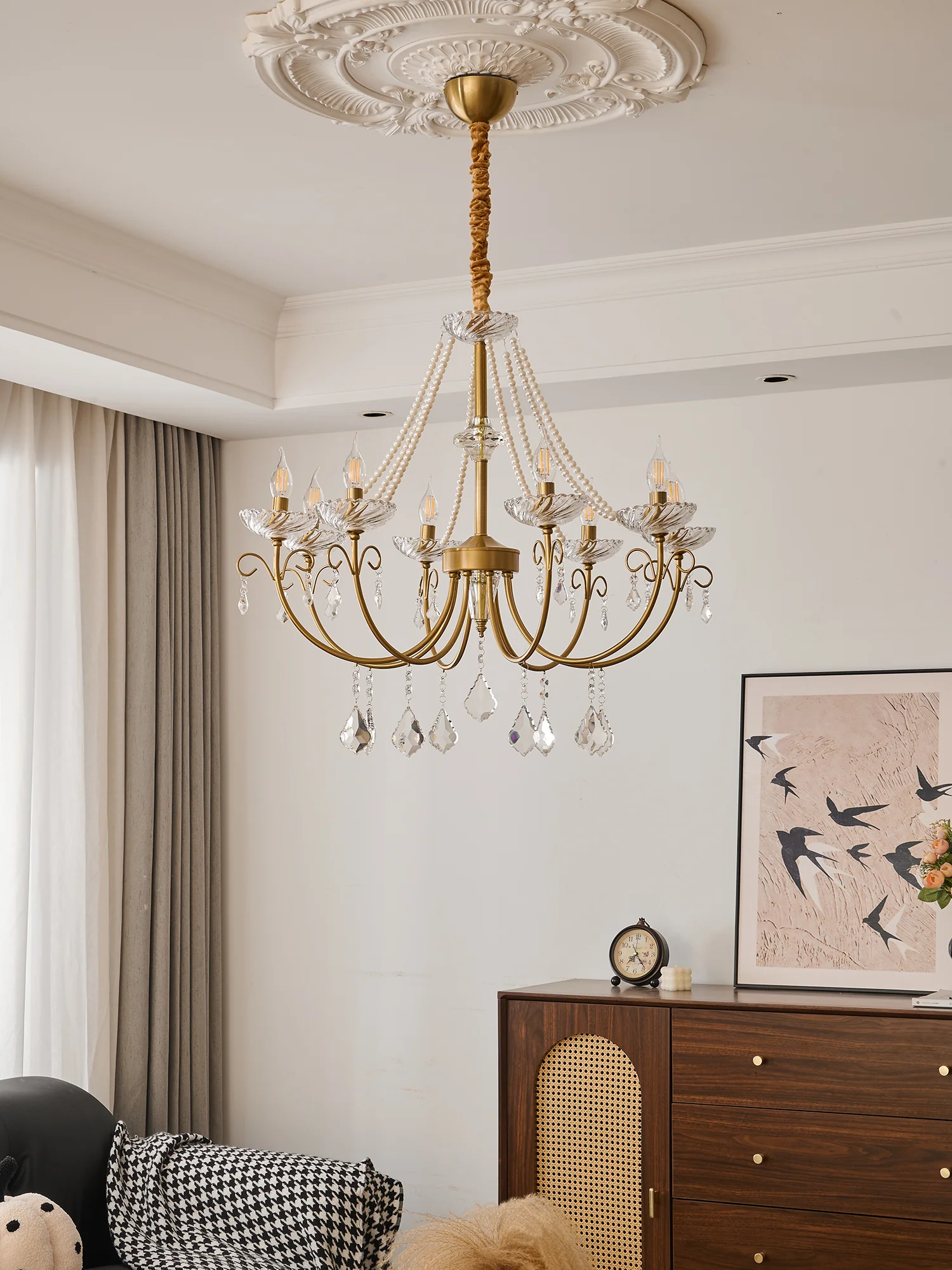 Imperial Pearl Crystal Chandelier - Image 16