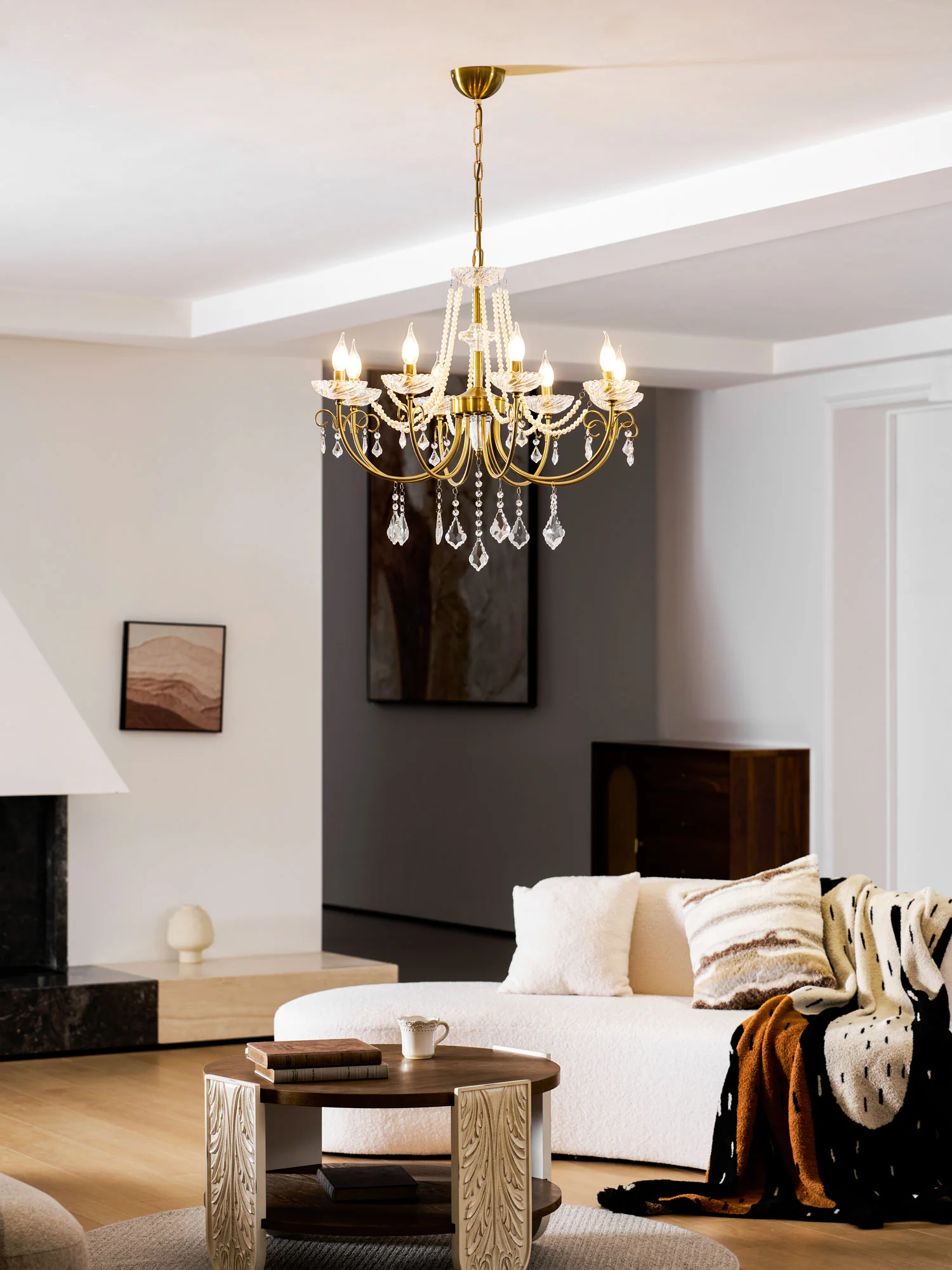 Imperial Pearl Crystal Chandelier - Image 26