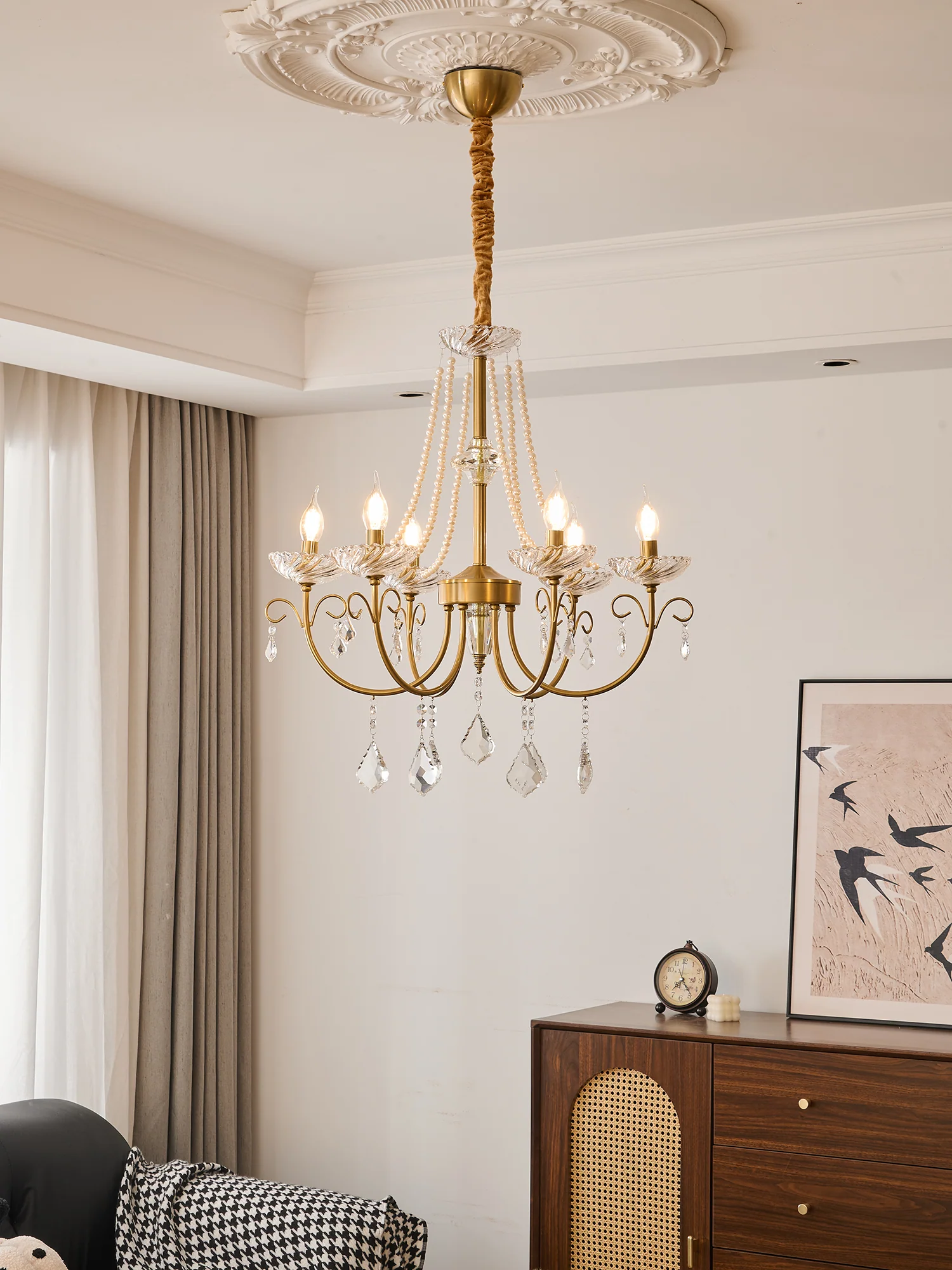 Imperial Pearl Crystal Chandelier - Image 4