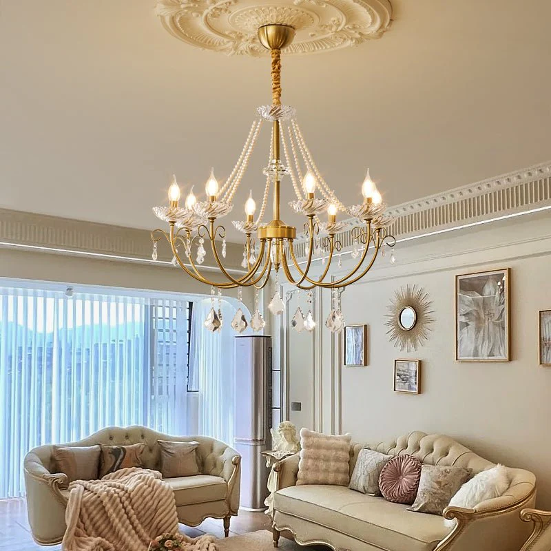 Imperial Pearl Crystal Chandelier - Image 6