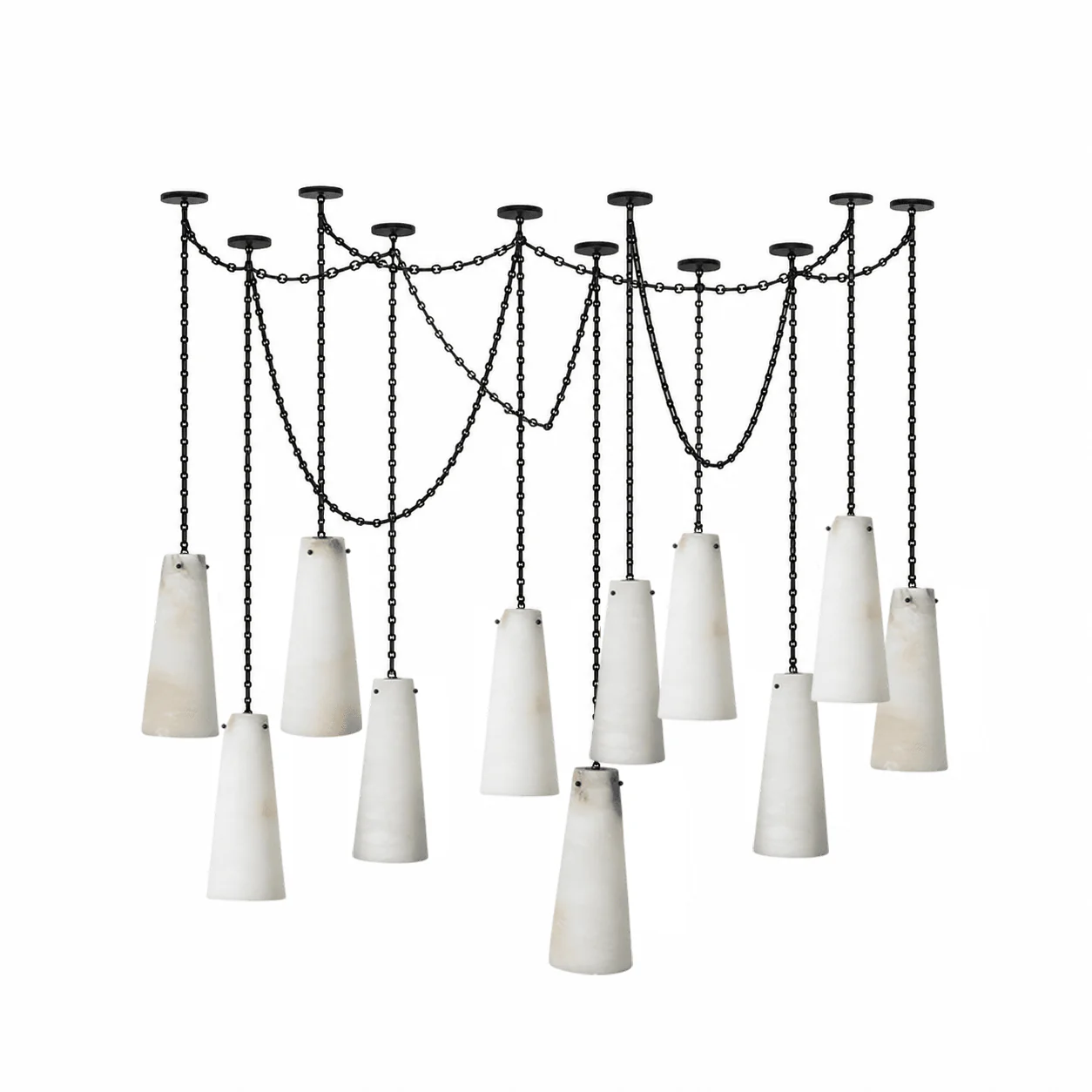 Industrial Cascade Chain Chandelier - Image 19