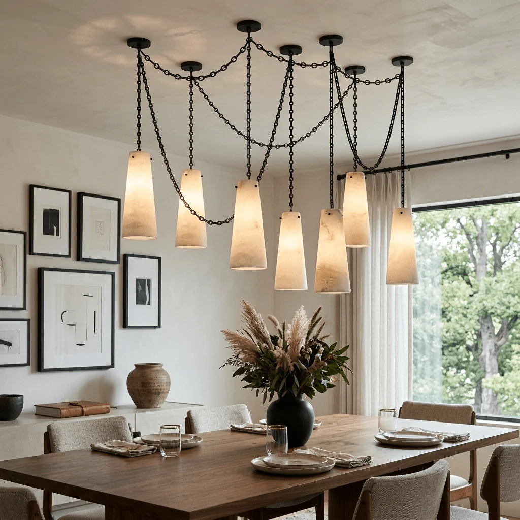 Industrial Cascade Chain Chandelier - Image 4