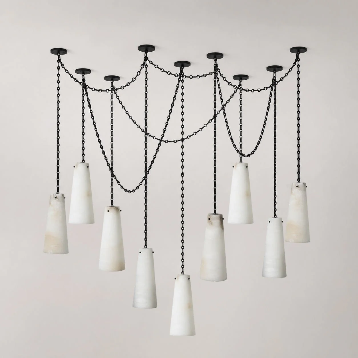 Industrial Cascade Chain Chandelier - Image 8