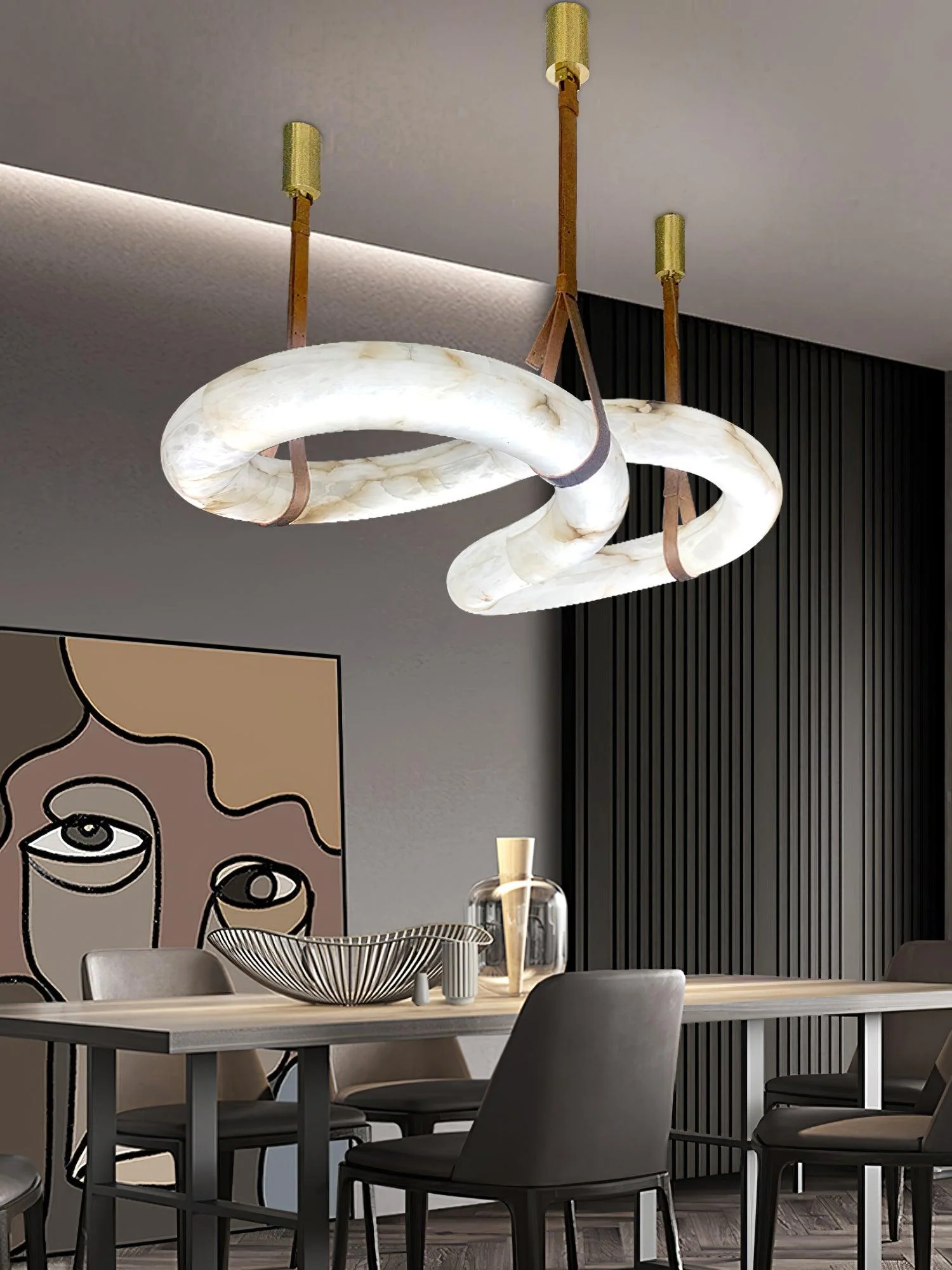 Infinity Alabaster Pendant Lamp - Image 6