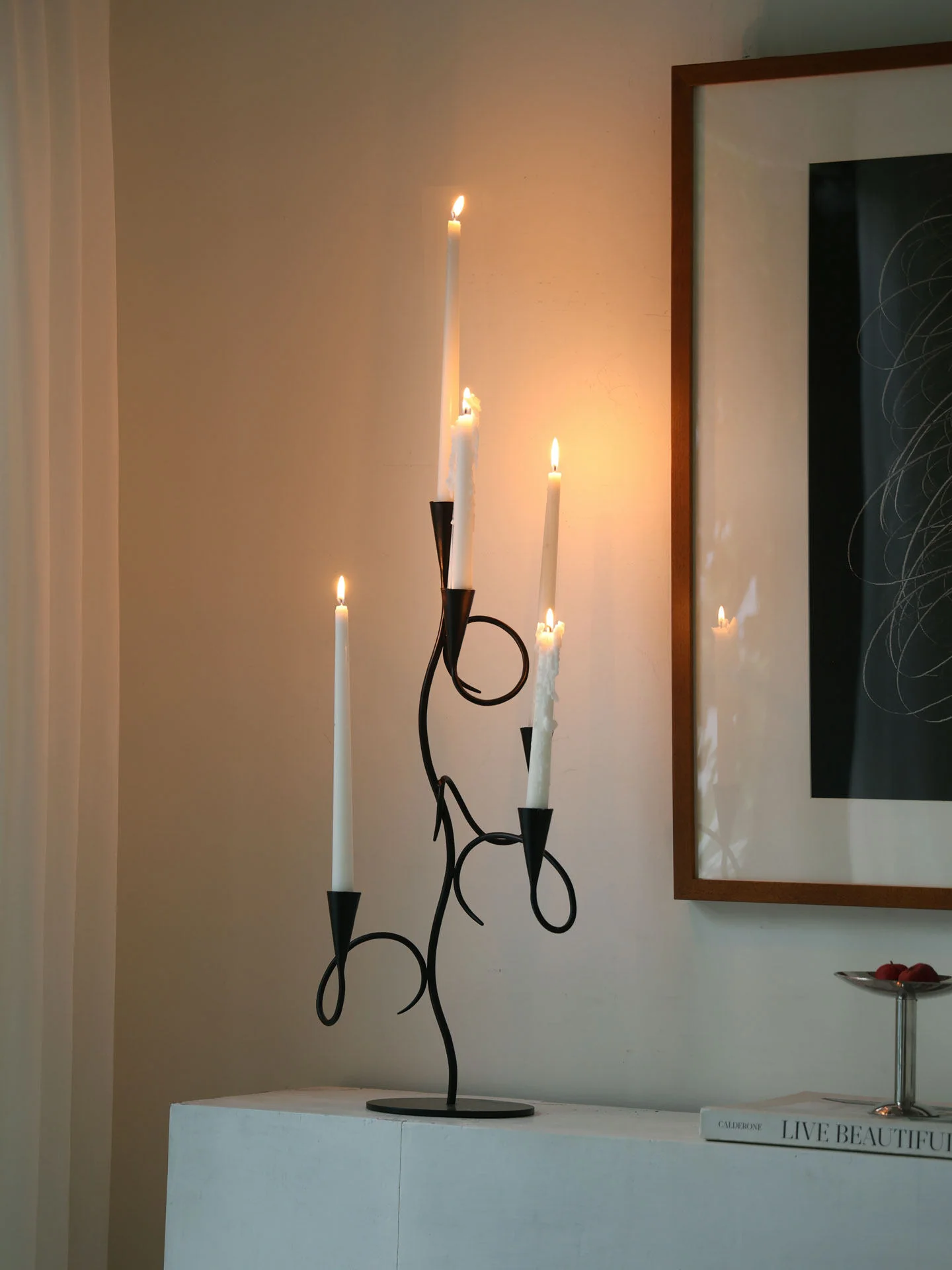 Iron Vine Multi-Arm Candle Holder - Image 3