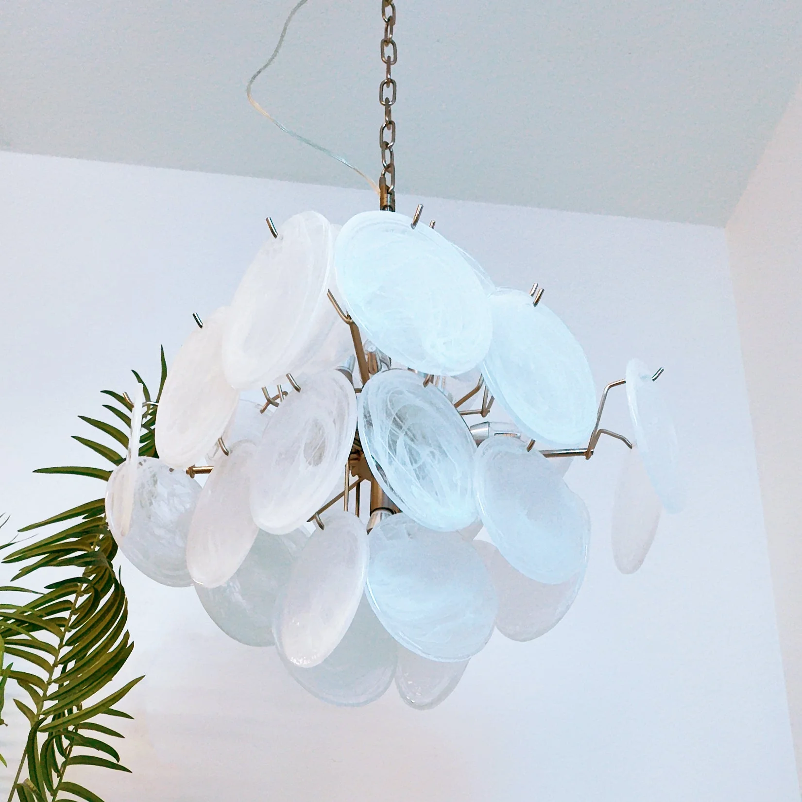 Isadora Murano White Disc Chandelier - Image 15