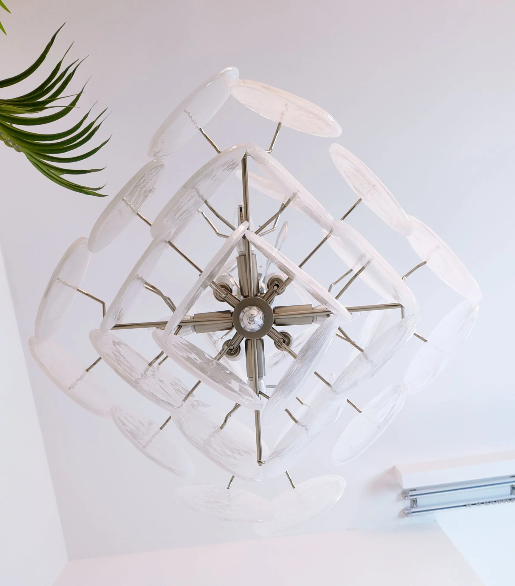 Isadora Murano White Disc Chandelier - Image 16