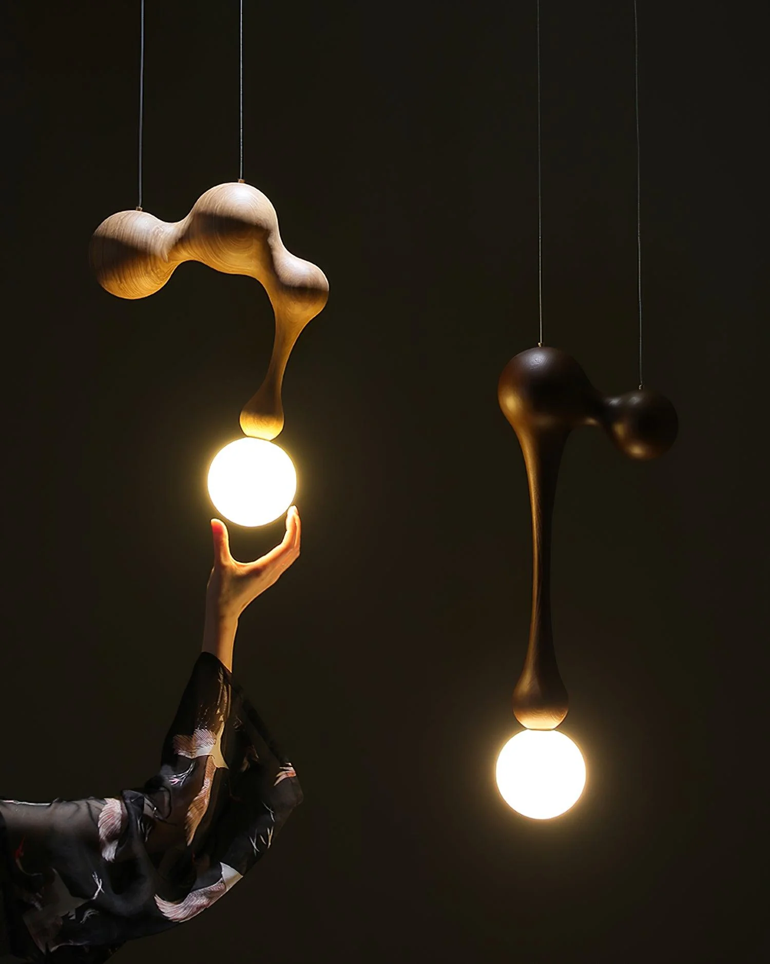 Jenna Wooden Pendant Lamp - Image 3