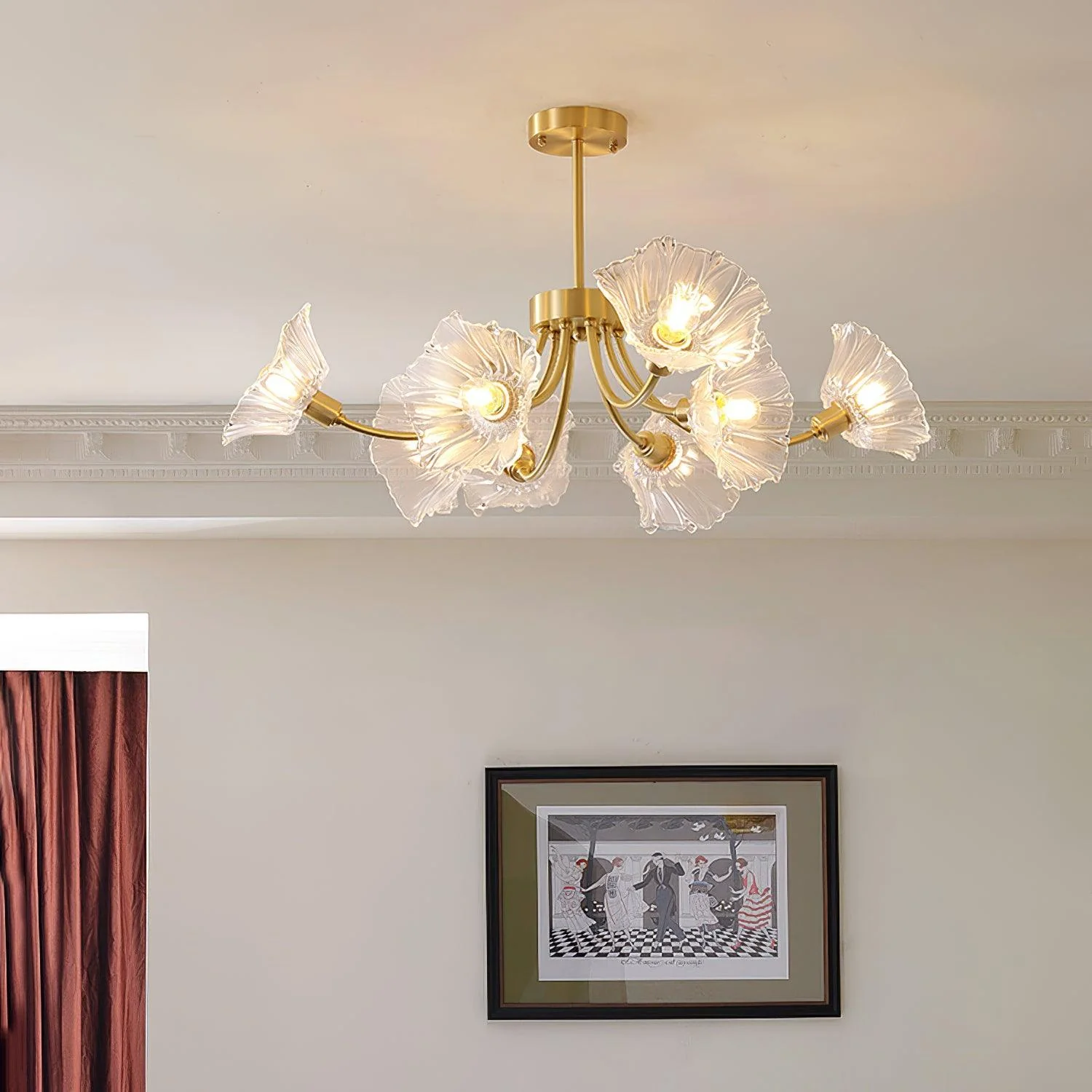 Kalin Flower Glass Chandelier - Image 7