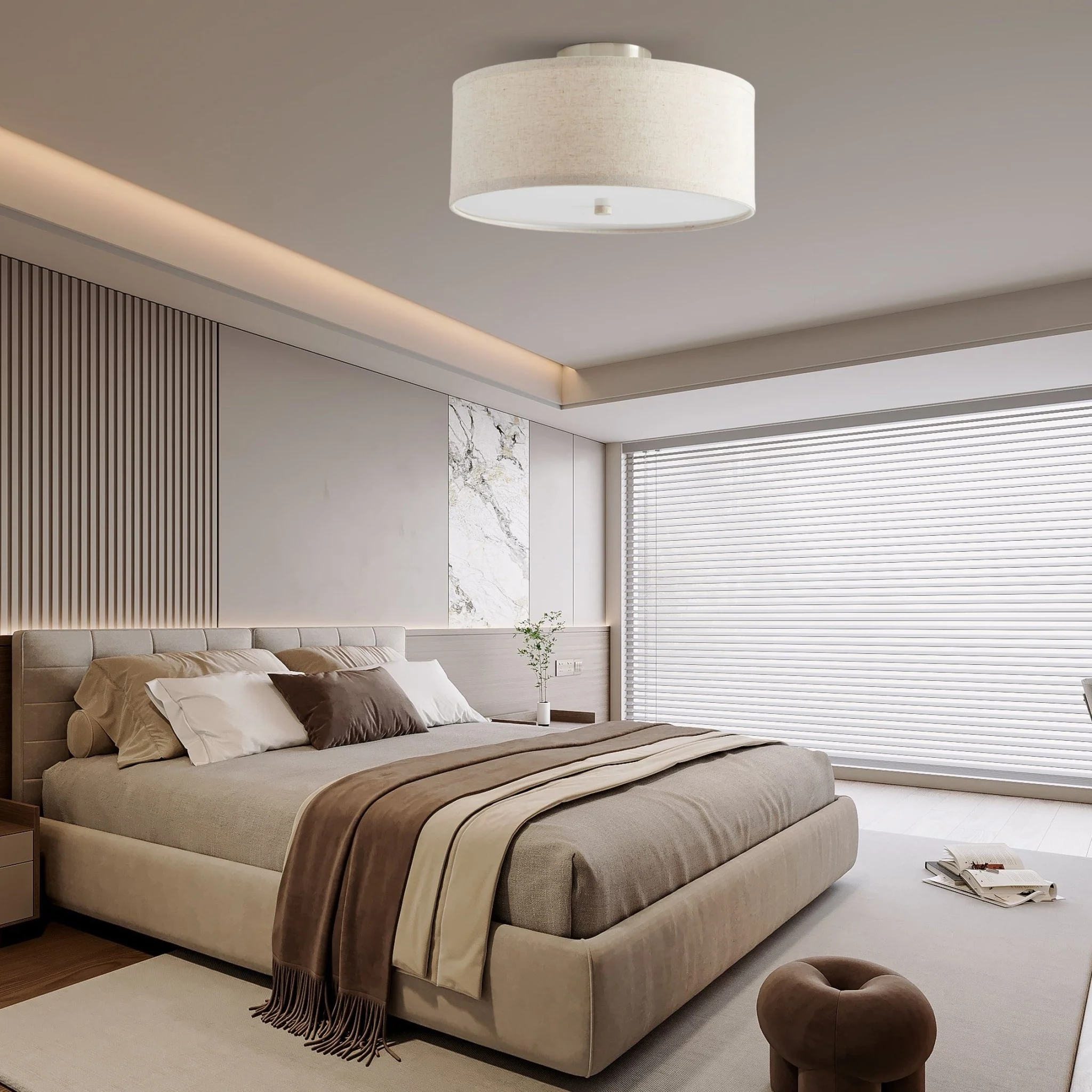 Kasha Linen Ceiling Light - Image 15