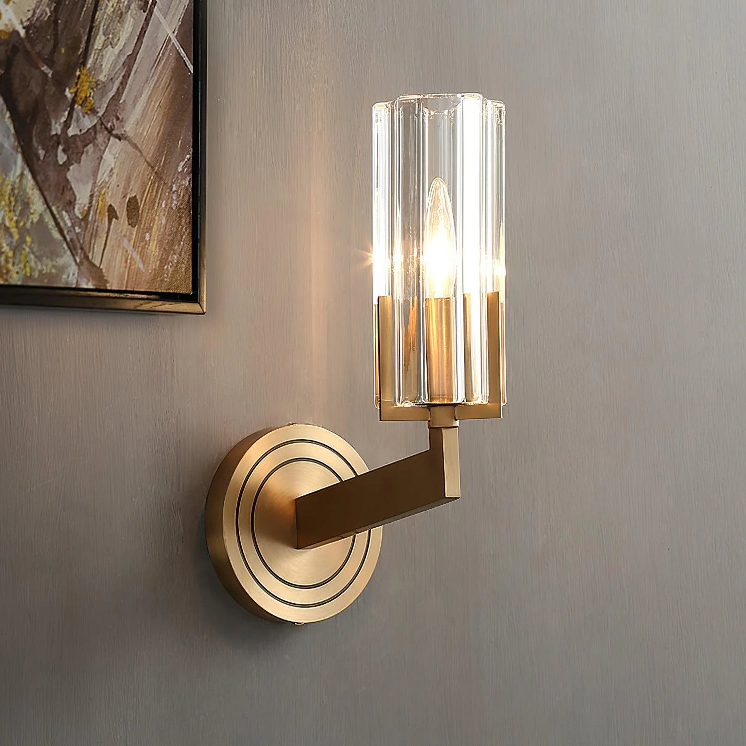 Kayla Brass Wall Lamp - Image 2