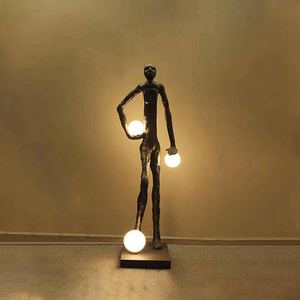 Kicking Ball Sculpture Character Floor Lamp - Image 12
