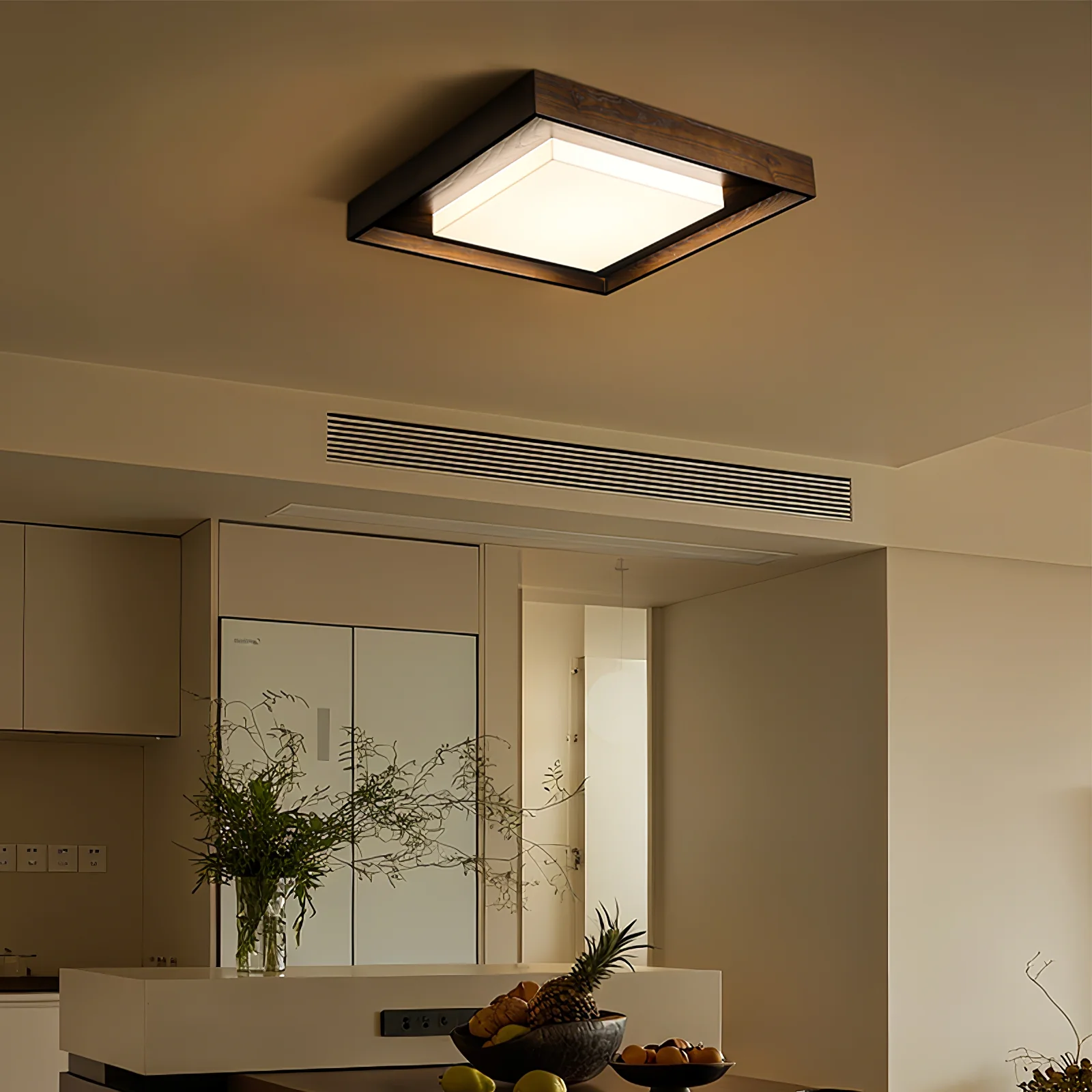 Kurin Wood Frame Ceiling Light - Image 2