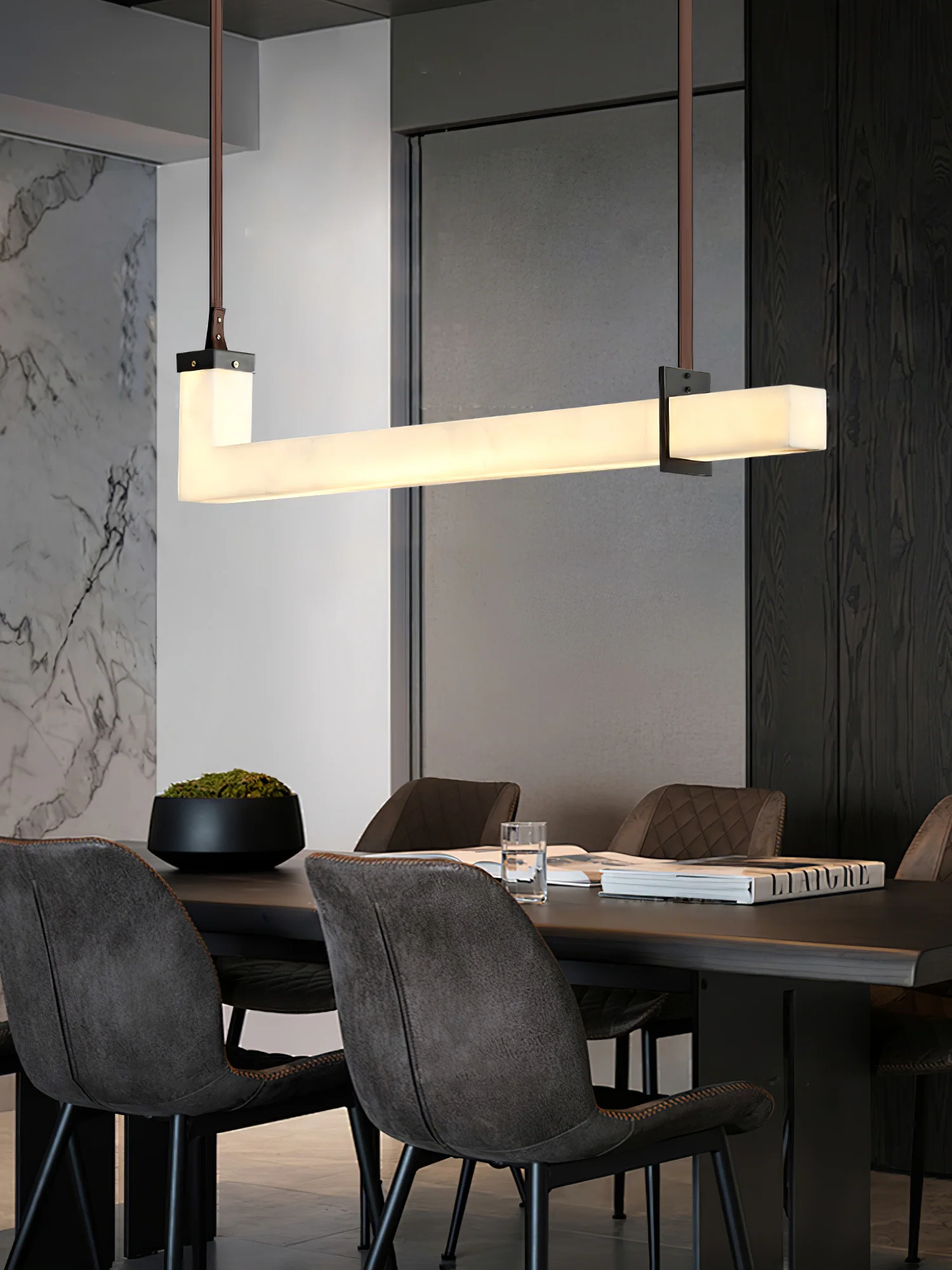 L-Axis Alabaster Pendant Lamp - Image 4