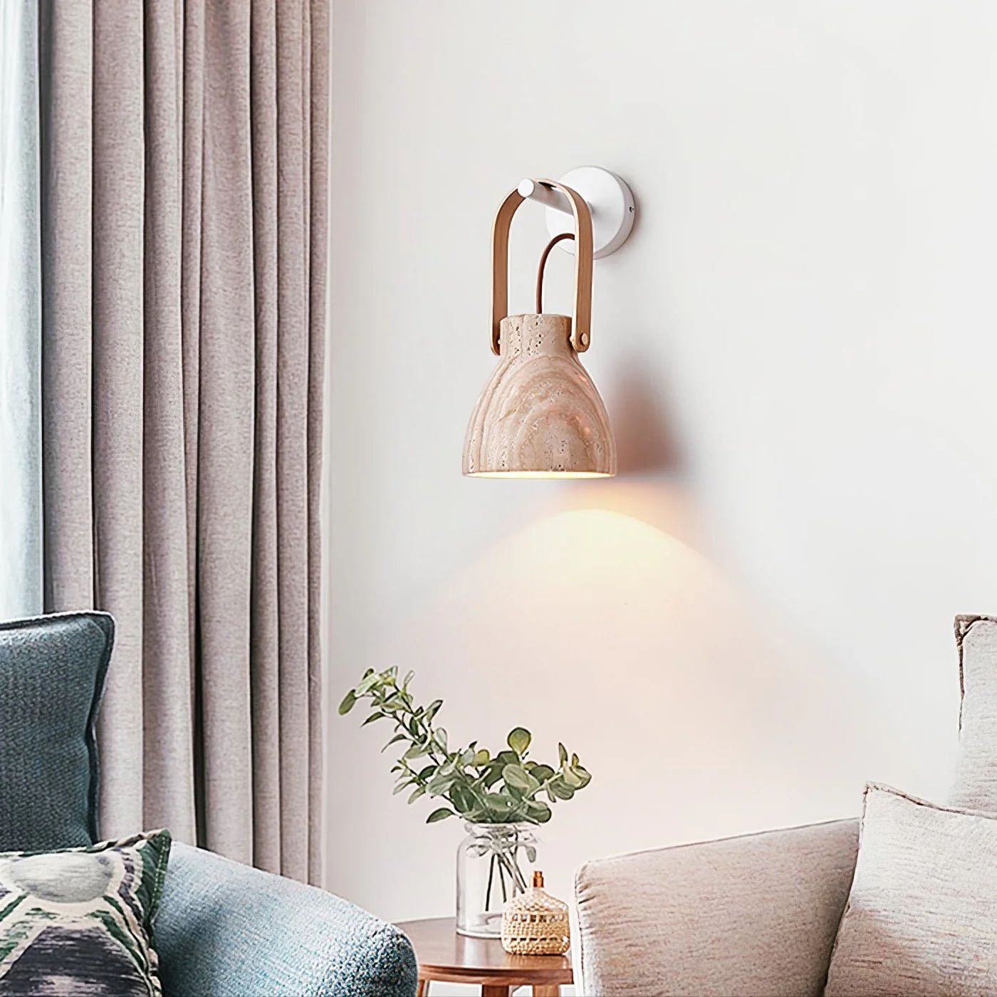 Lanta Arc Stone Sconce - Image 2