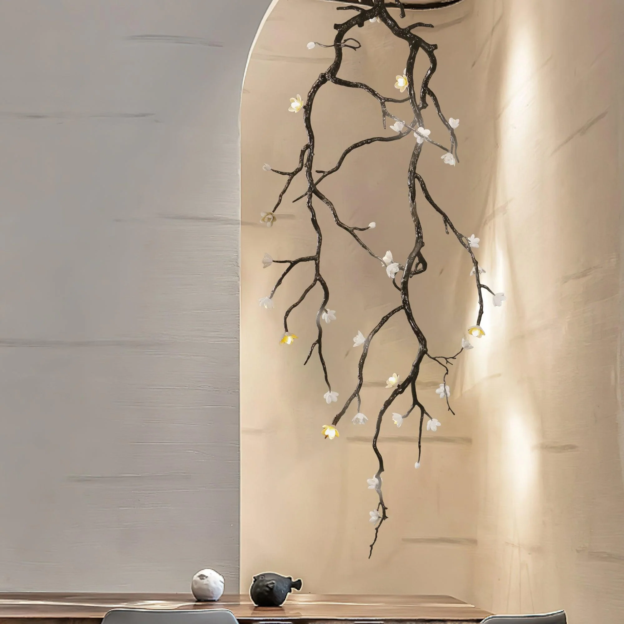Large Long Branch Flower Chandelier - Image 2