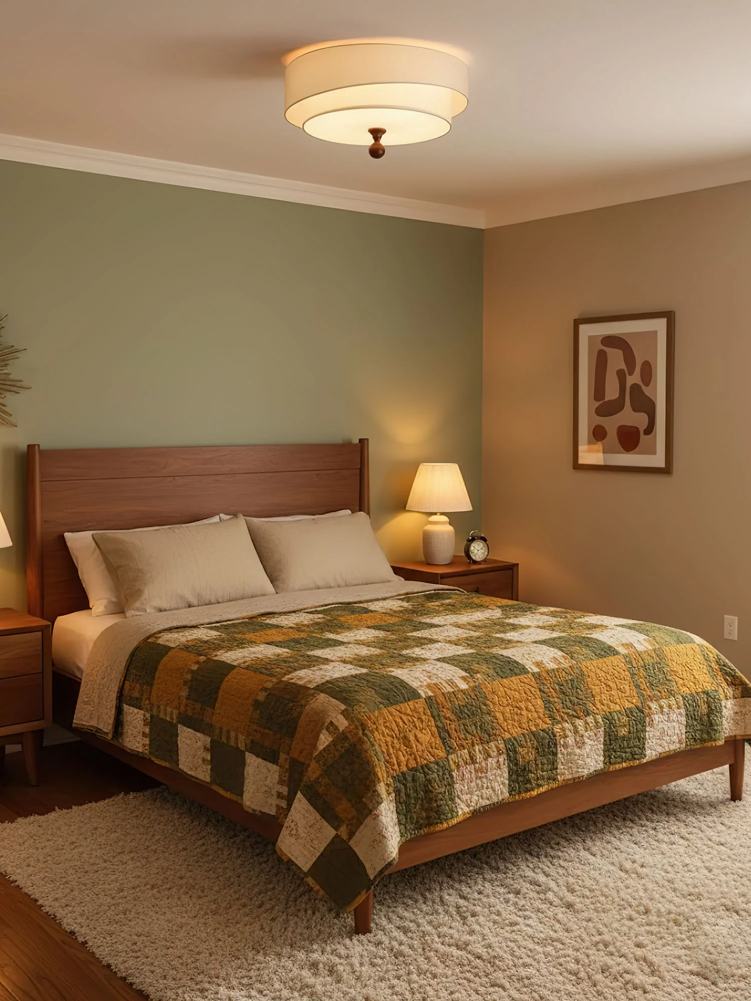 Layered Fabric Ceiling Light - Image 3