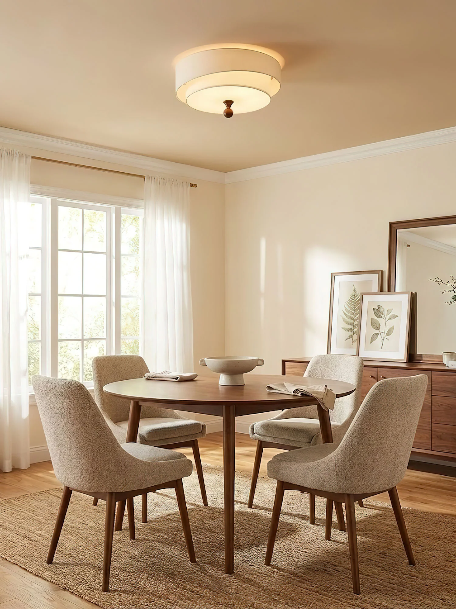 Layered Fabric Ceiling Light - Image 4