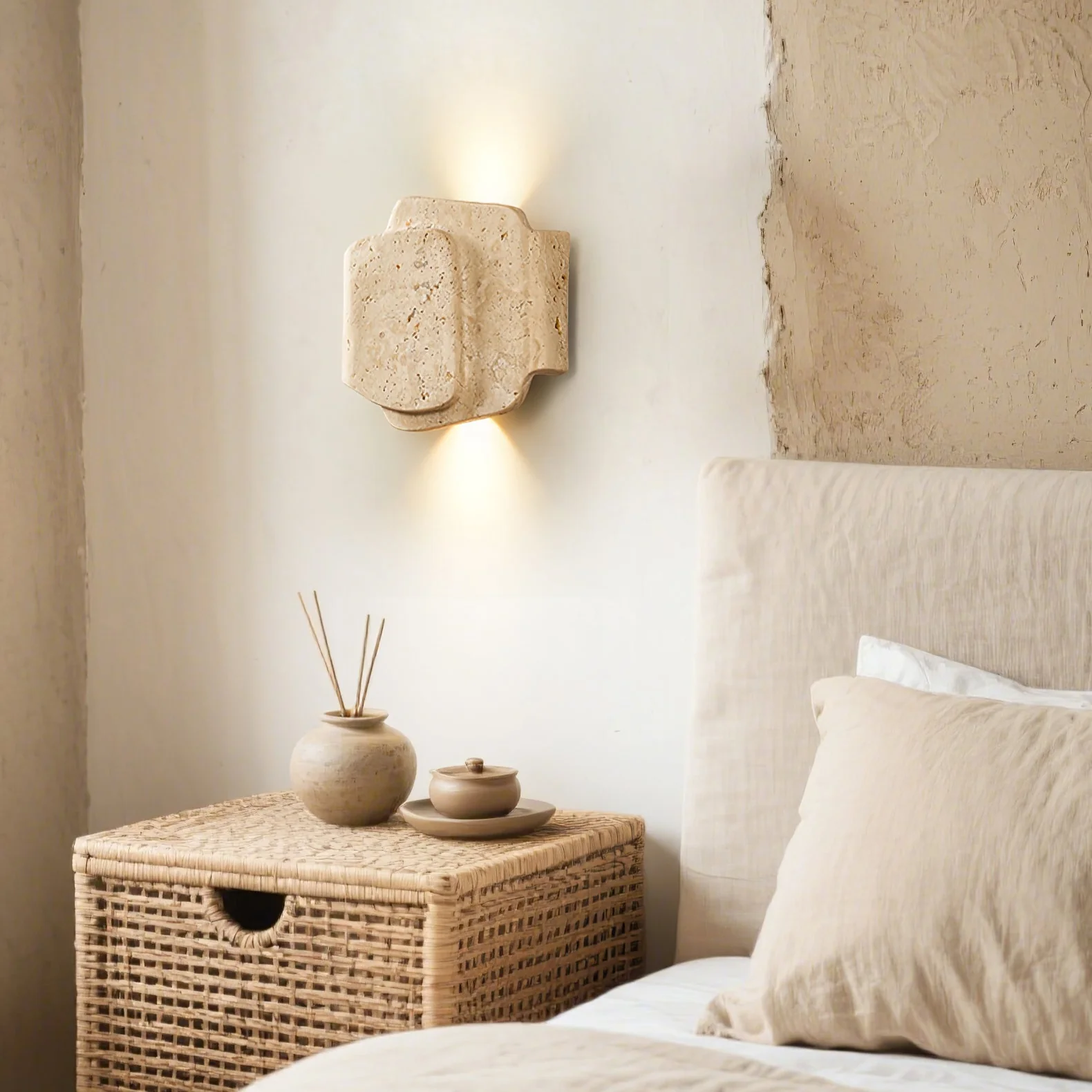 Layered Travertine Wall Light - Image 2