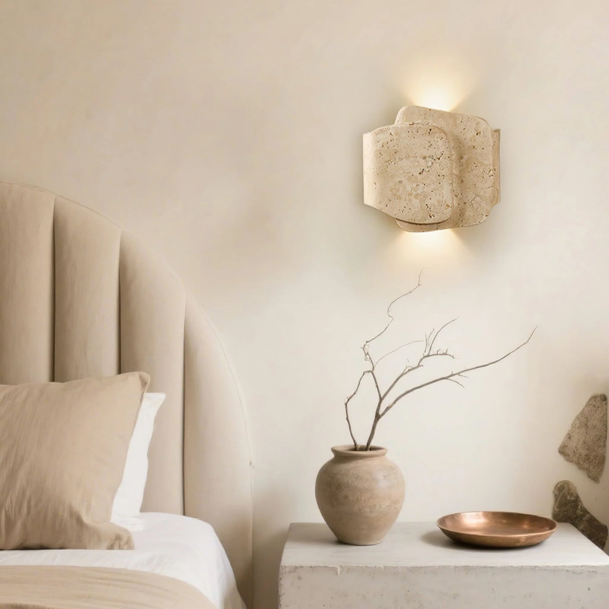 Layered Travertine Wall Light - Image 6