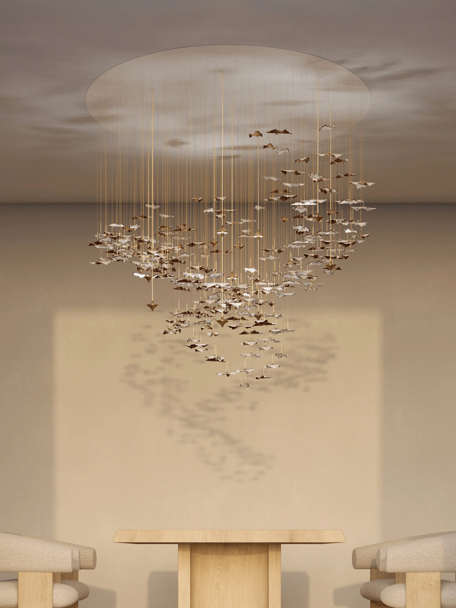 Leaf Twisted Sculptural Customize Chandelier - Image 14