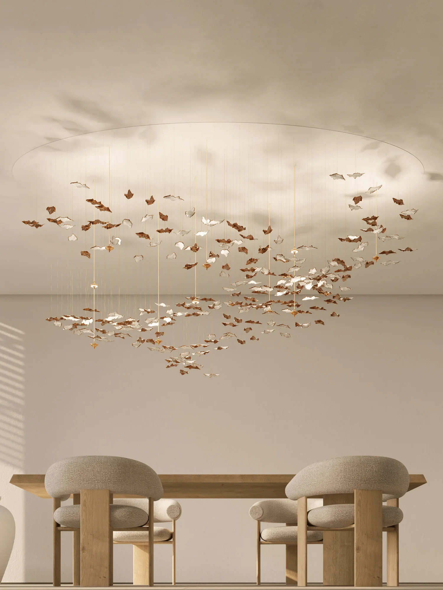 Leaf Twisted Sculptural Customize Chandelier - Image 2