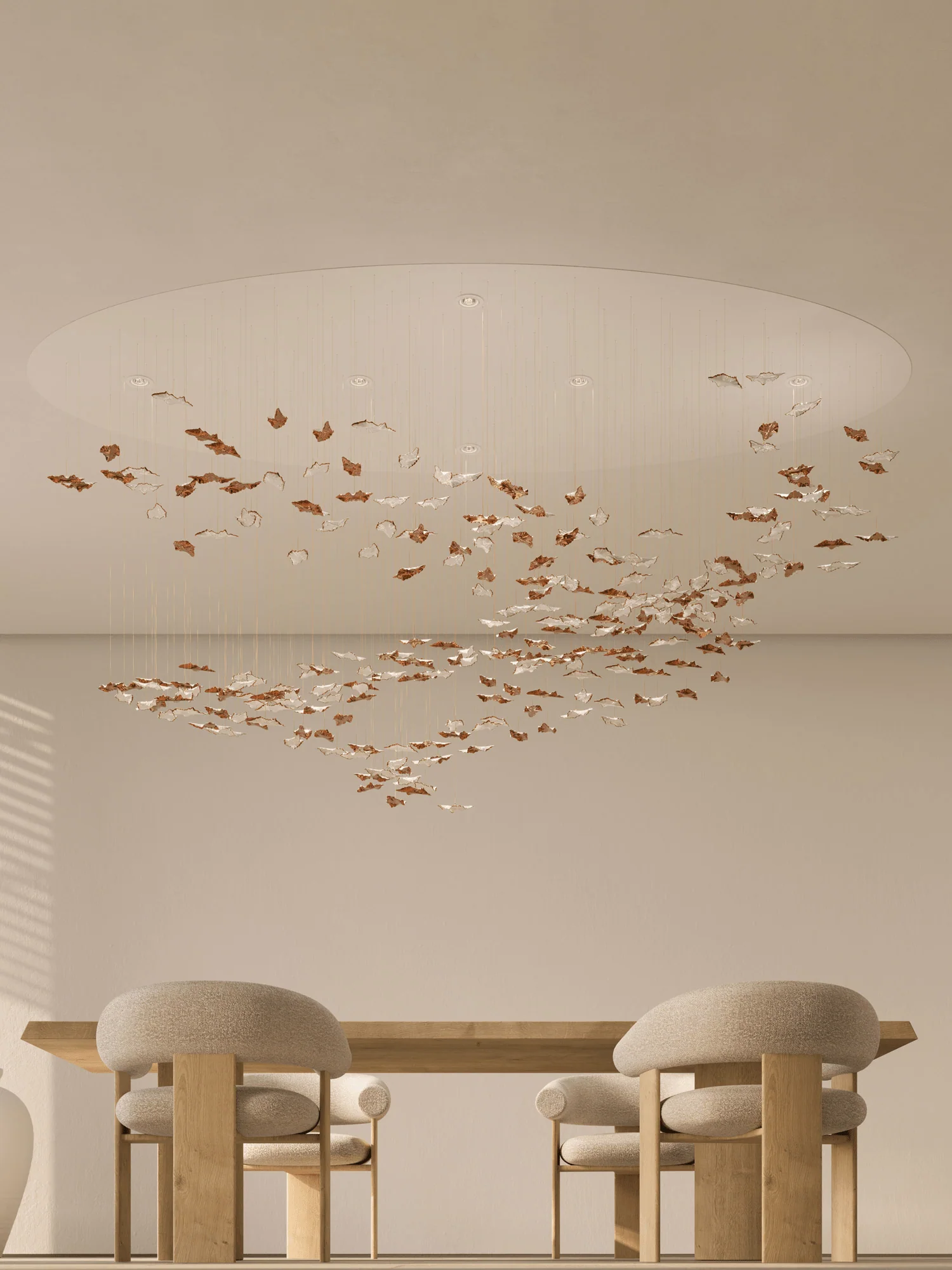 Leaf Twisted Sculptural Customize Chandelier - Image 3