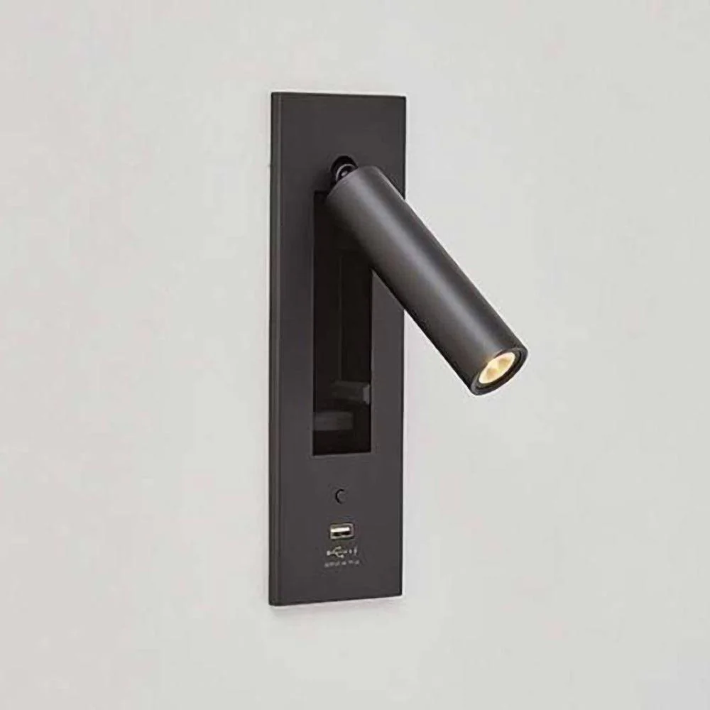 Black Bedside USB Wall Light - Image 4