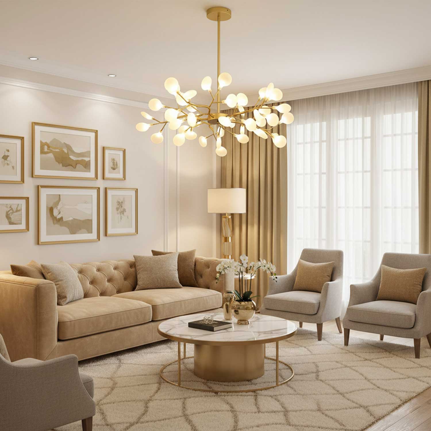 LED Firefly Sputnik Chandelier - Image 15