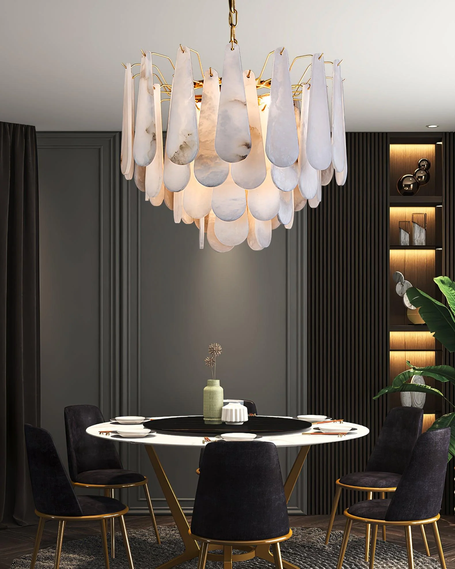 Leon Alabaster Chandelier - Image 20