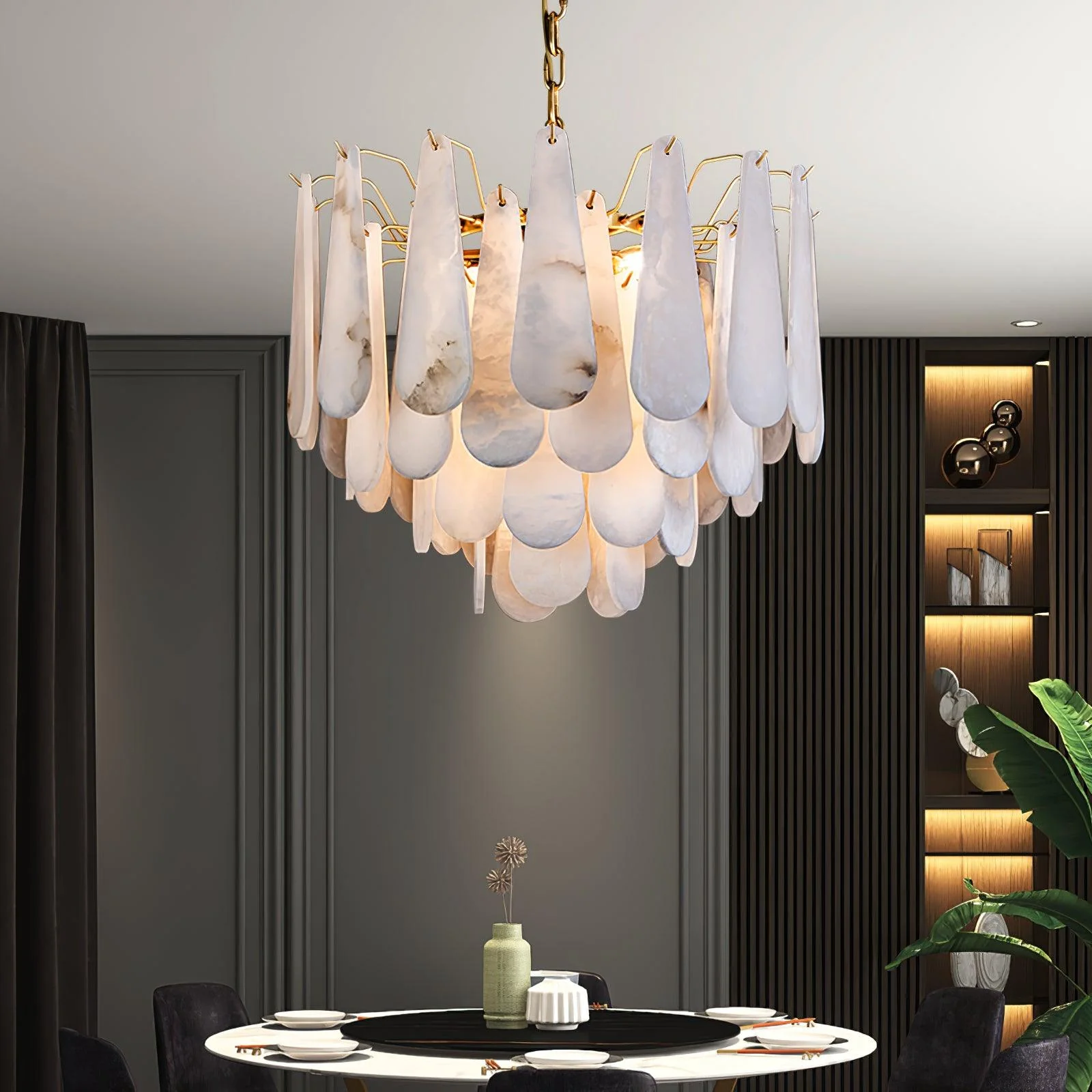 Leon Alabaster Chandelier - Image 4