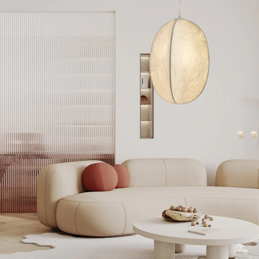 Lilian Silk Sphere Pendant Lamp - Image 6